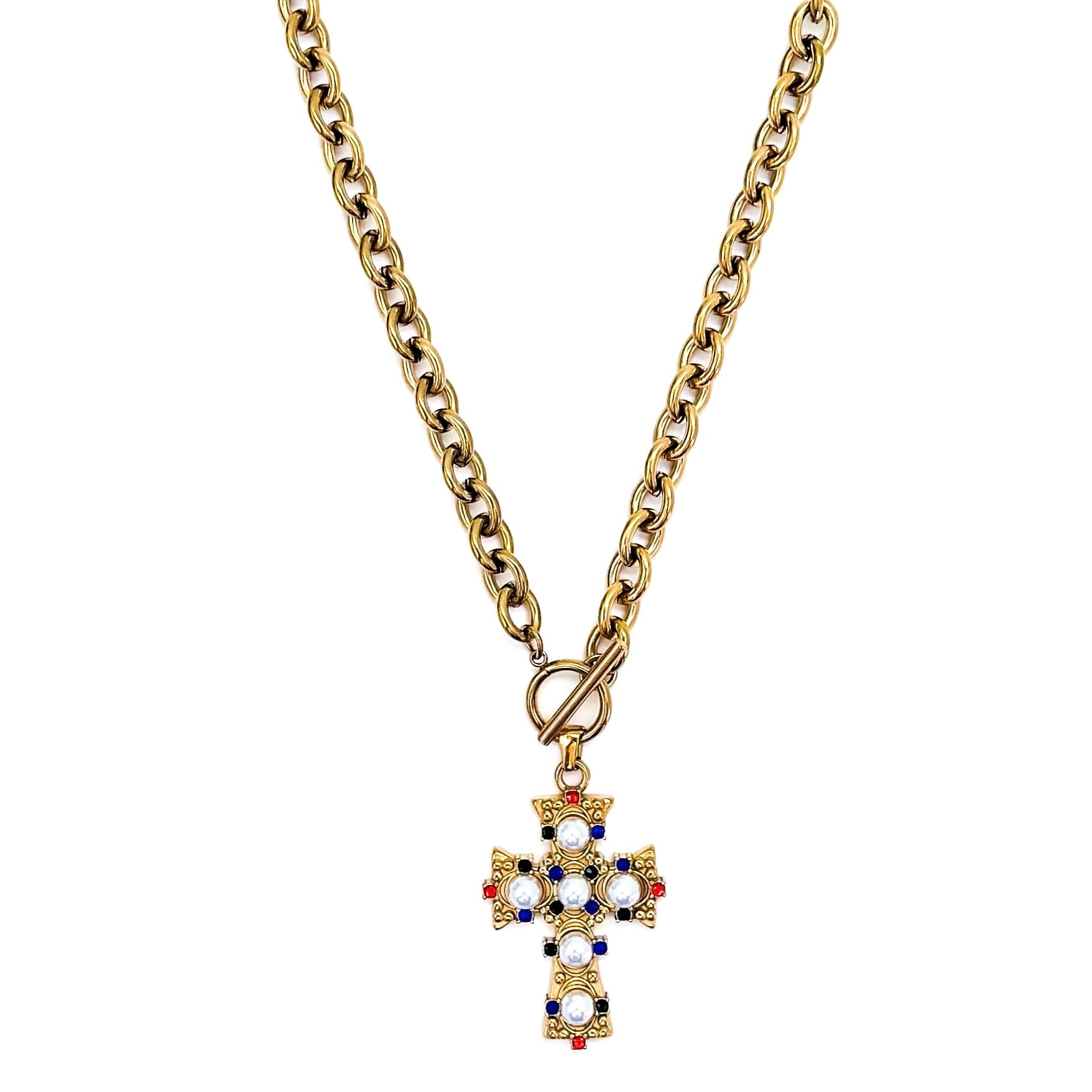 Mina Cross Pendant Necklace