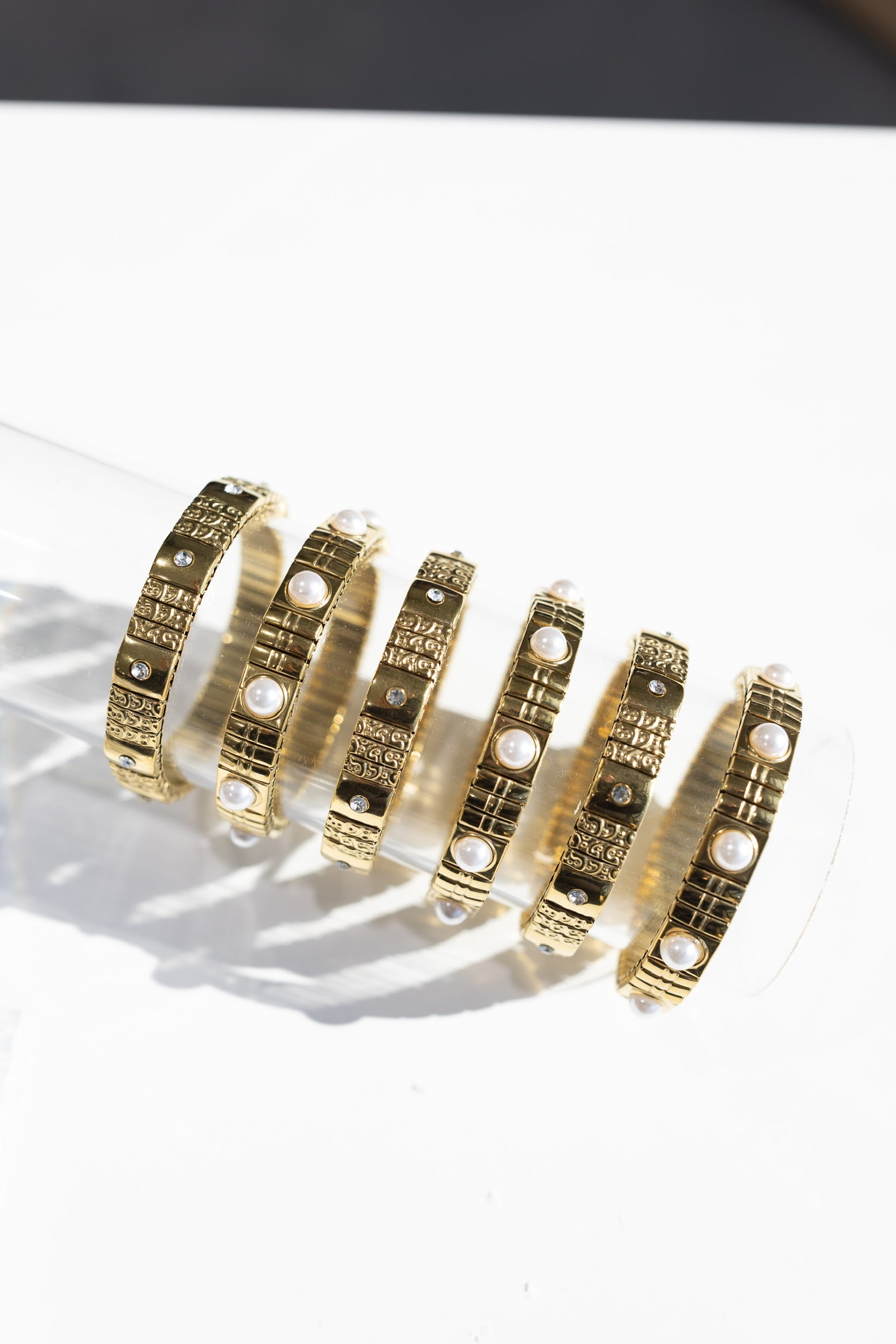 The Luxe Link Bracelet - Textured Gold