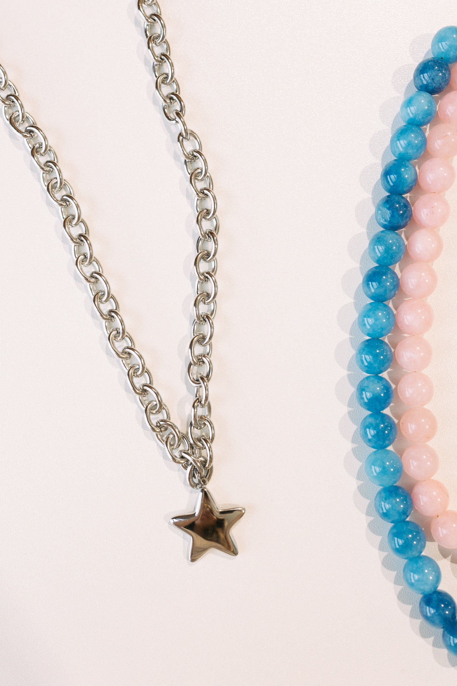 Starlet Long Chain Necklace - Silver