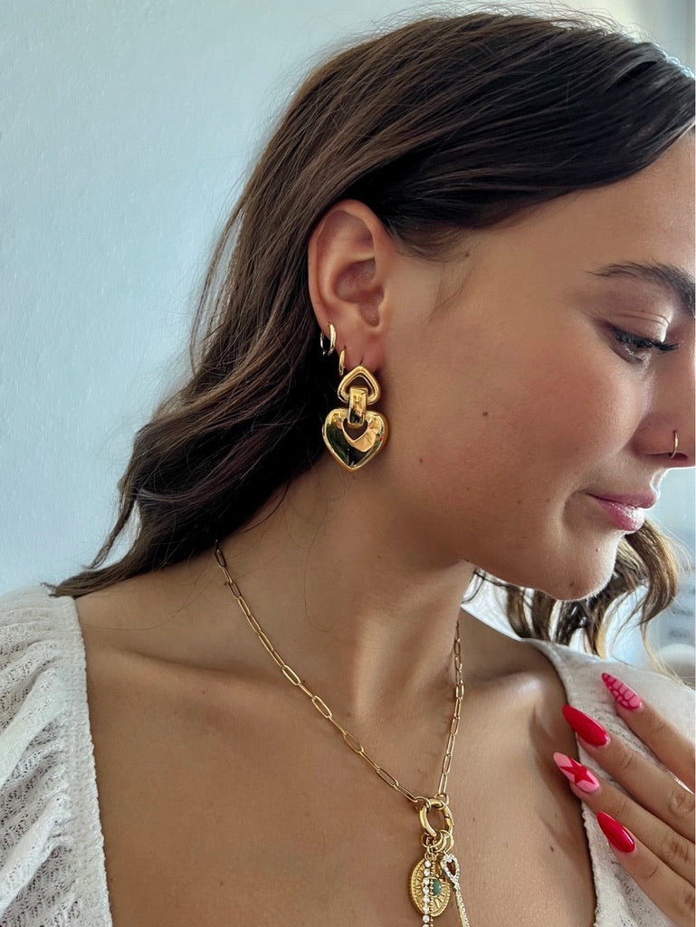 Emely Heart Drop Earrings