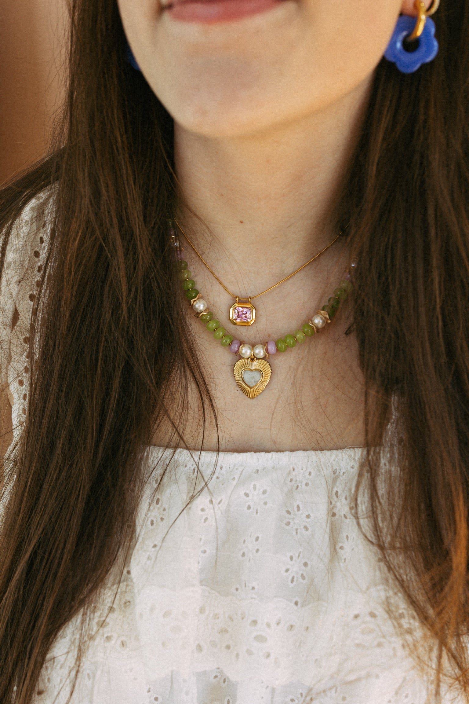 Annabeth Gemstone Necklace || Choose Color