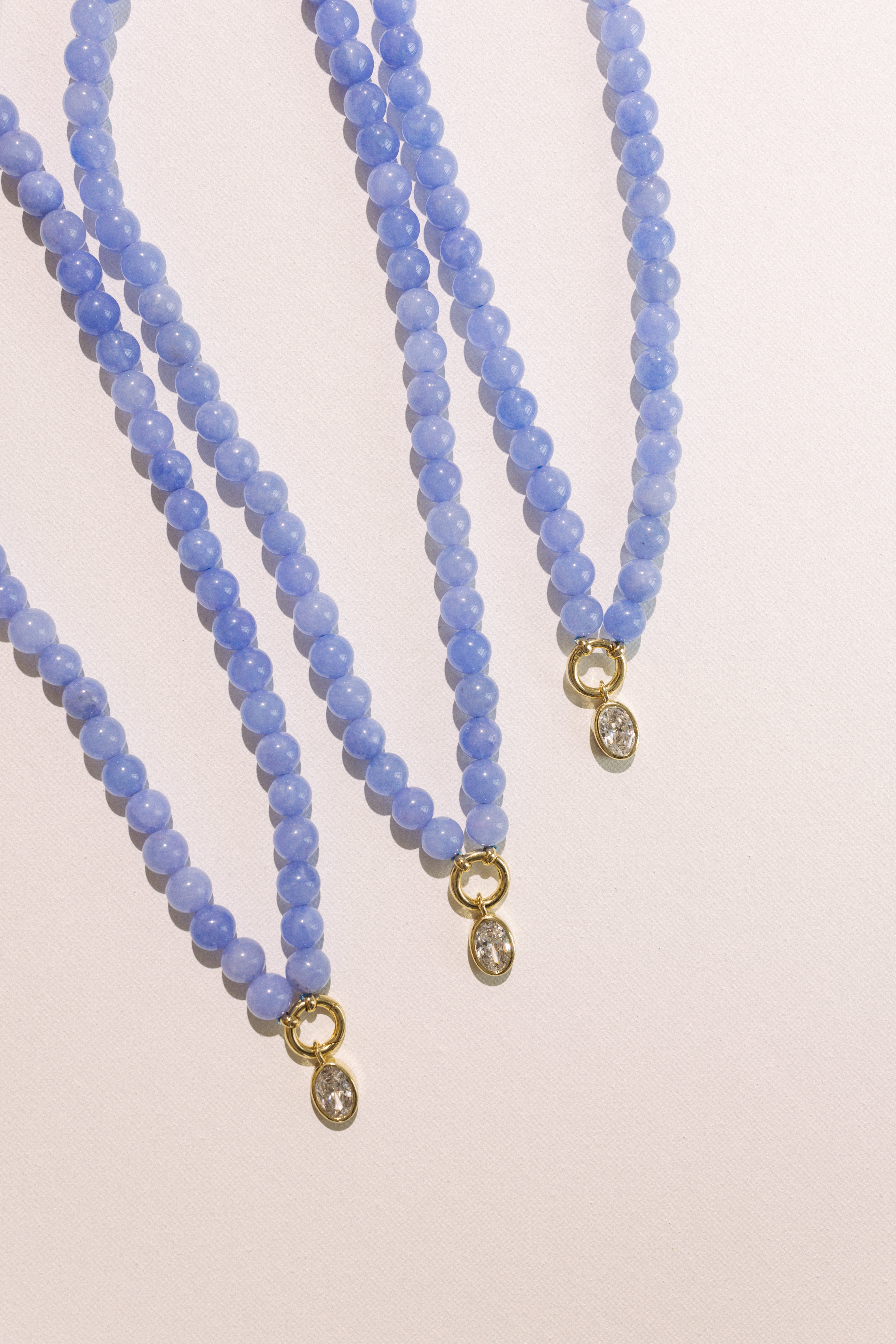 Sophie Beaded Crystal Necklace - Blue