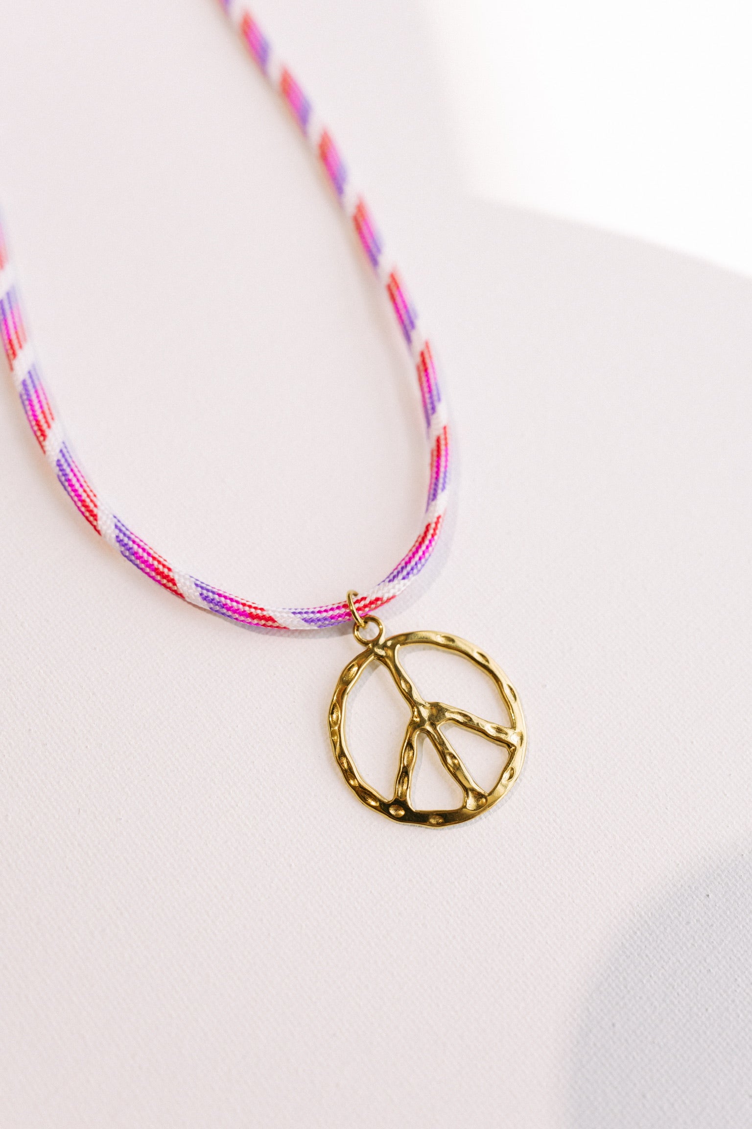 Peace Vibes Only Cord Necklace
