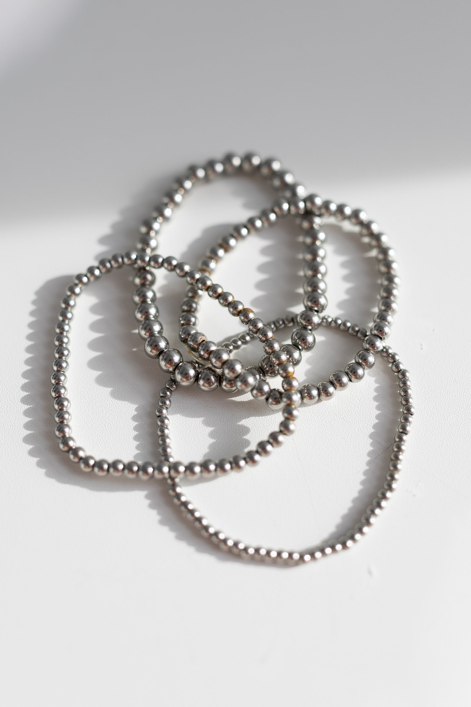 Billy Silver Bead Bracelet || Choose Style