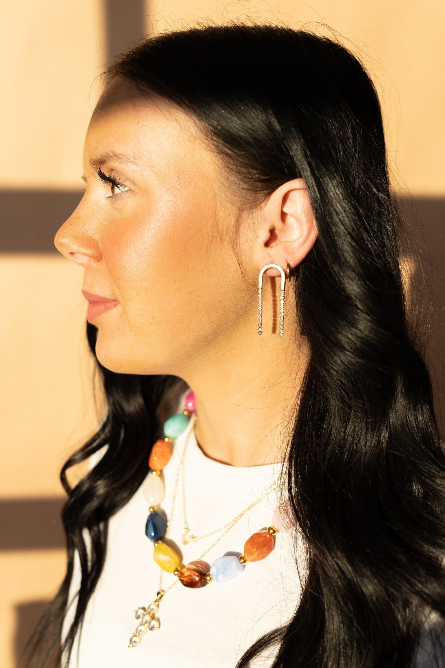 Edel Crystal Chain Drop Earrings