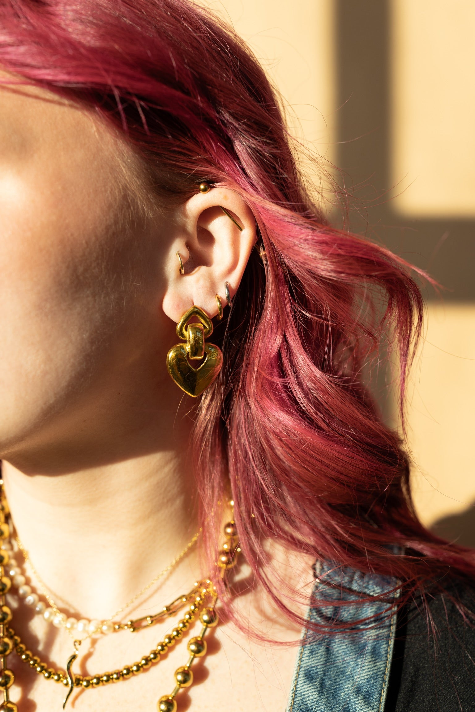 Emely Heart Drop Earrings