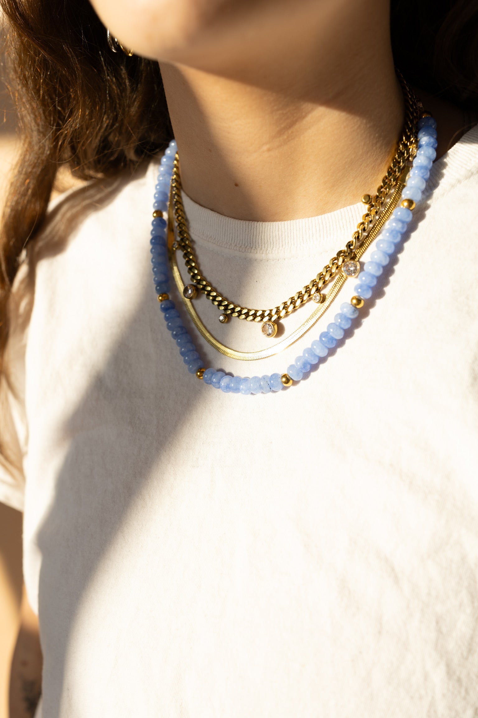 Whimsy Beaded Necklace - Blue