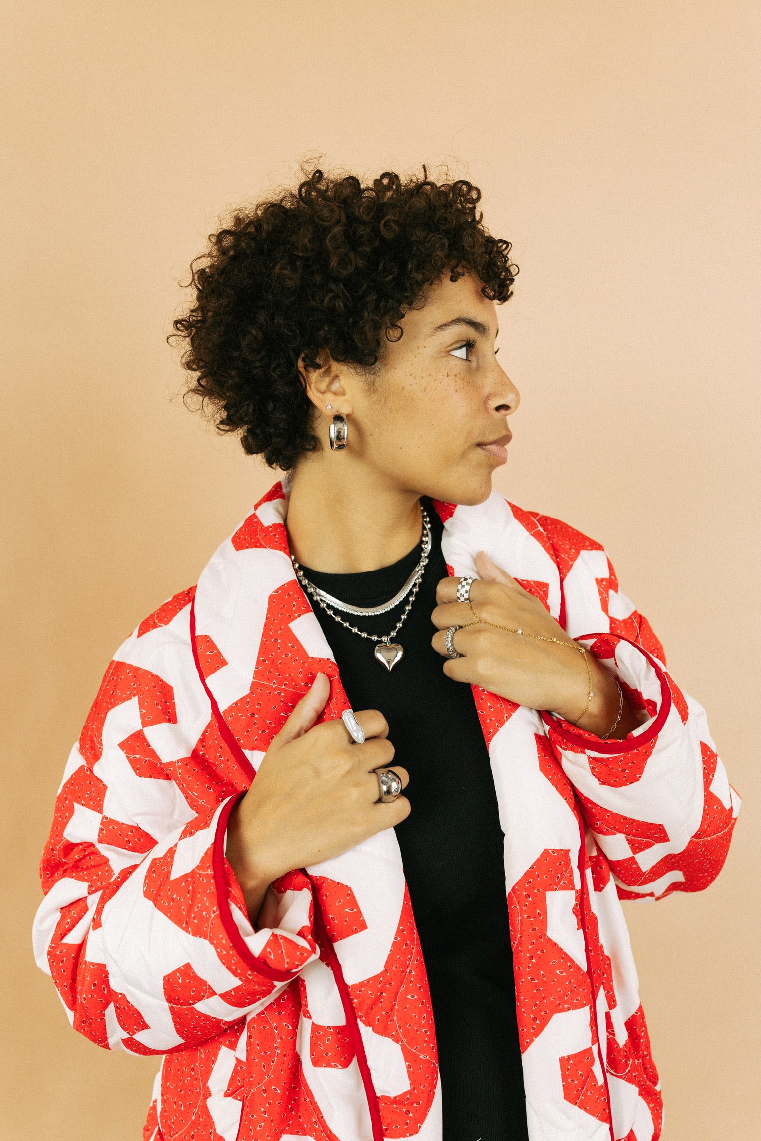 Heart Throb Beaded Necklace | Gold or Silver