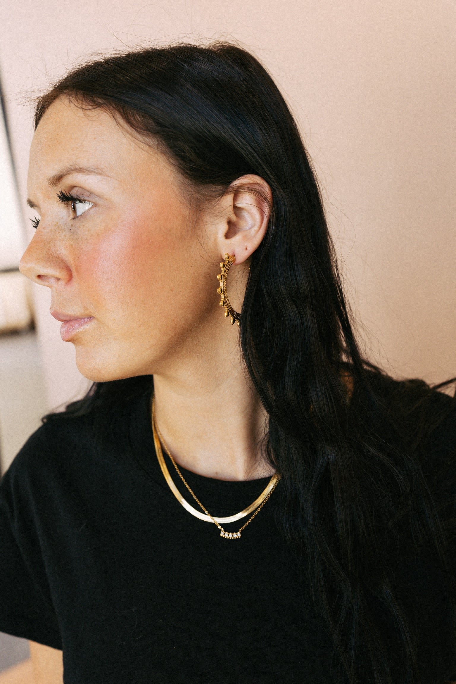 Elaine Gold Hoop Earrings