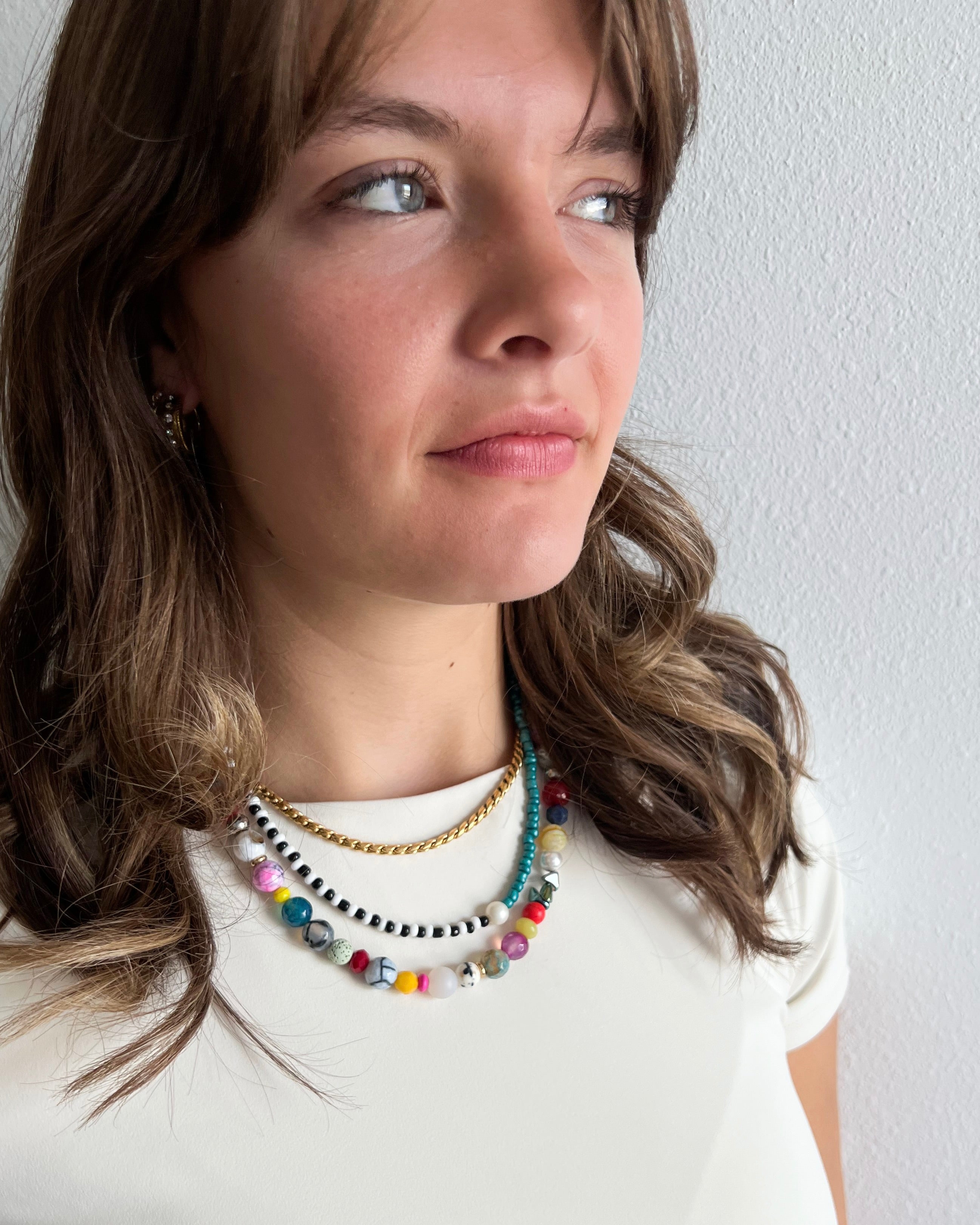 Phoebe Colorful Pearl Necklace || Choose Color
