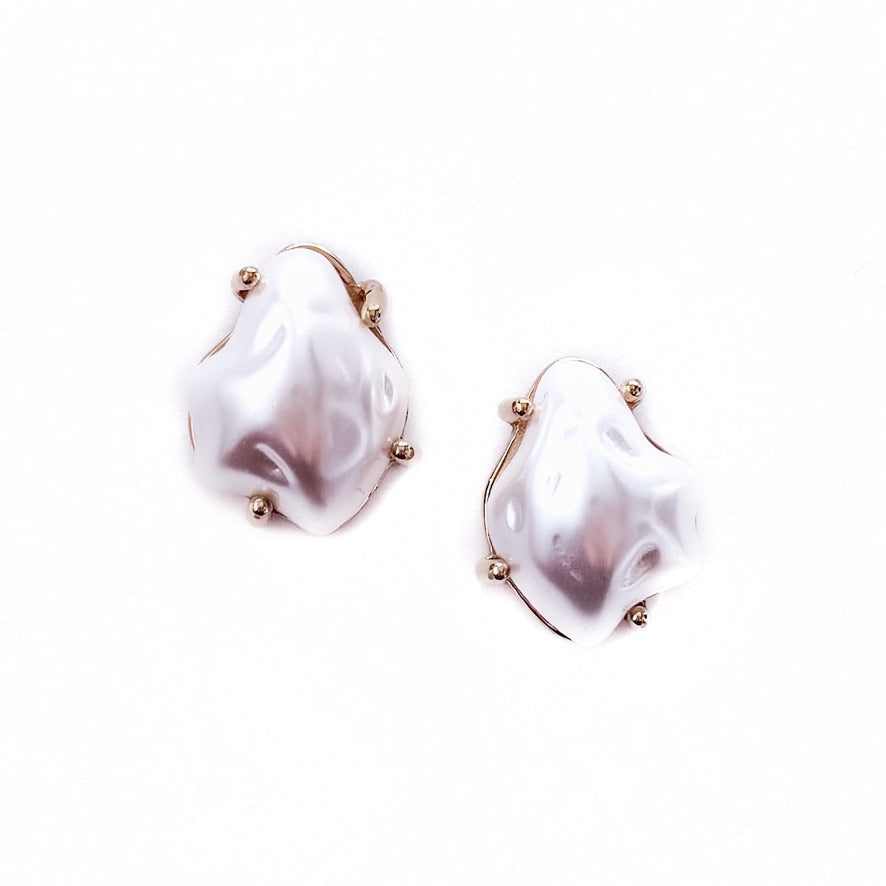 Emani Baroque Pearl Studs