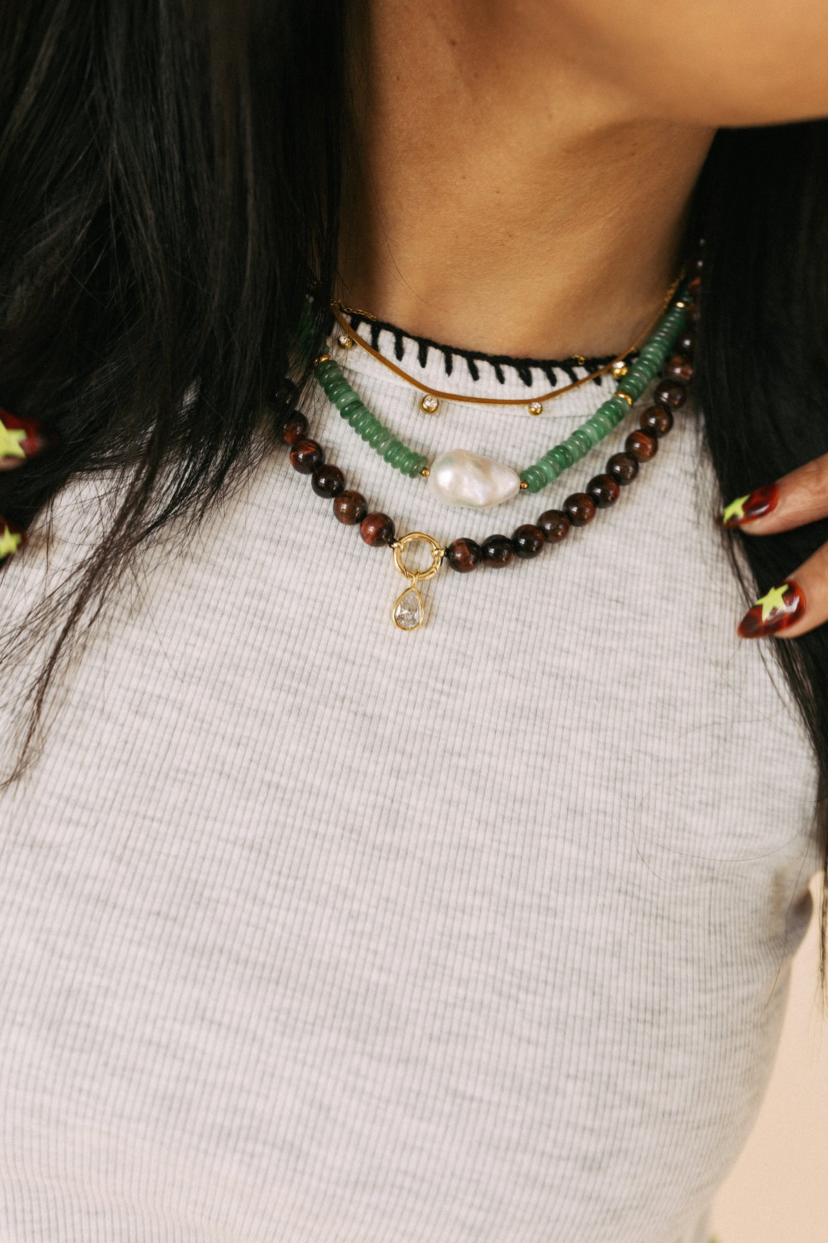 Pearl Jam Beaded Necklace - Jade