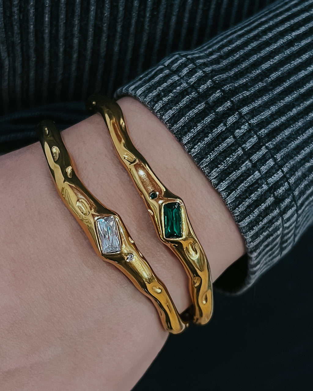 Burke Crystal Cuff Bracelet || Choose Color