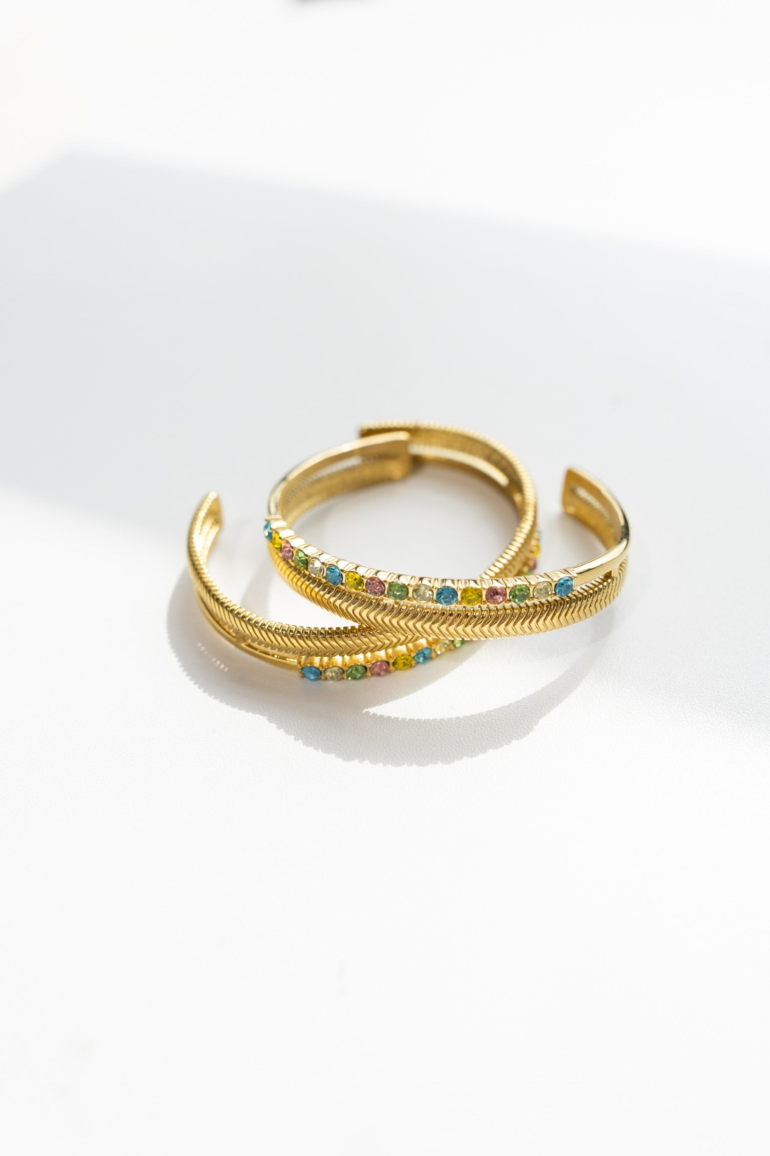 Brewer Crystal Cuff Bracelet || Choose Color