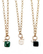 Jaylene Long Charm Necklace || Choose Color