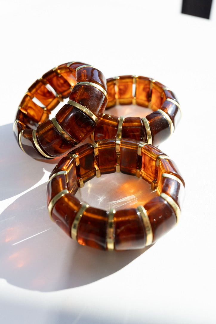 Bibi Stretch Bracelet - Dark Brown