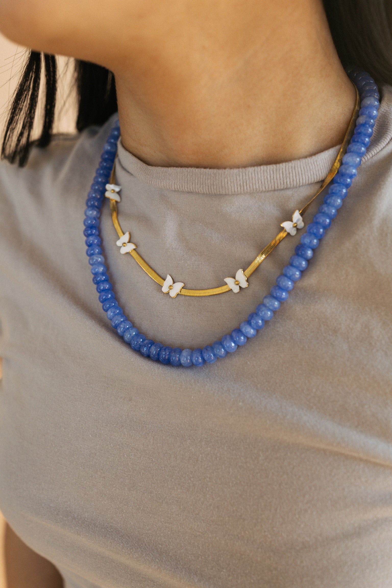 Wendy Beaded Necklace - Blue