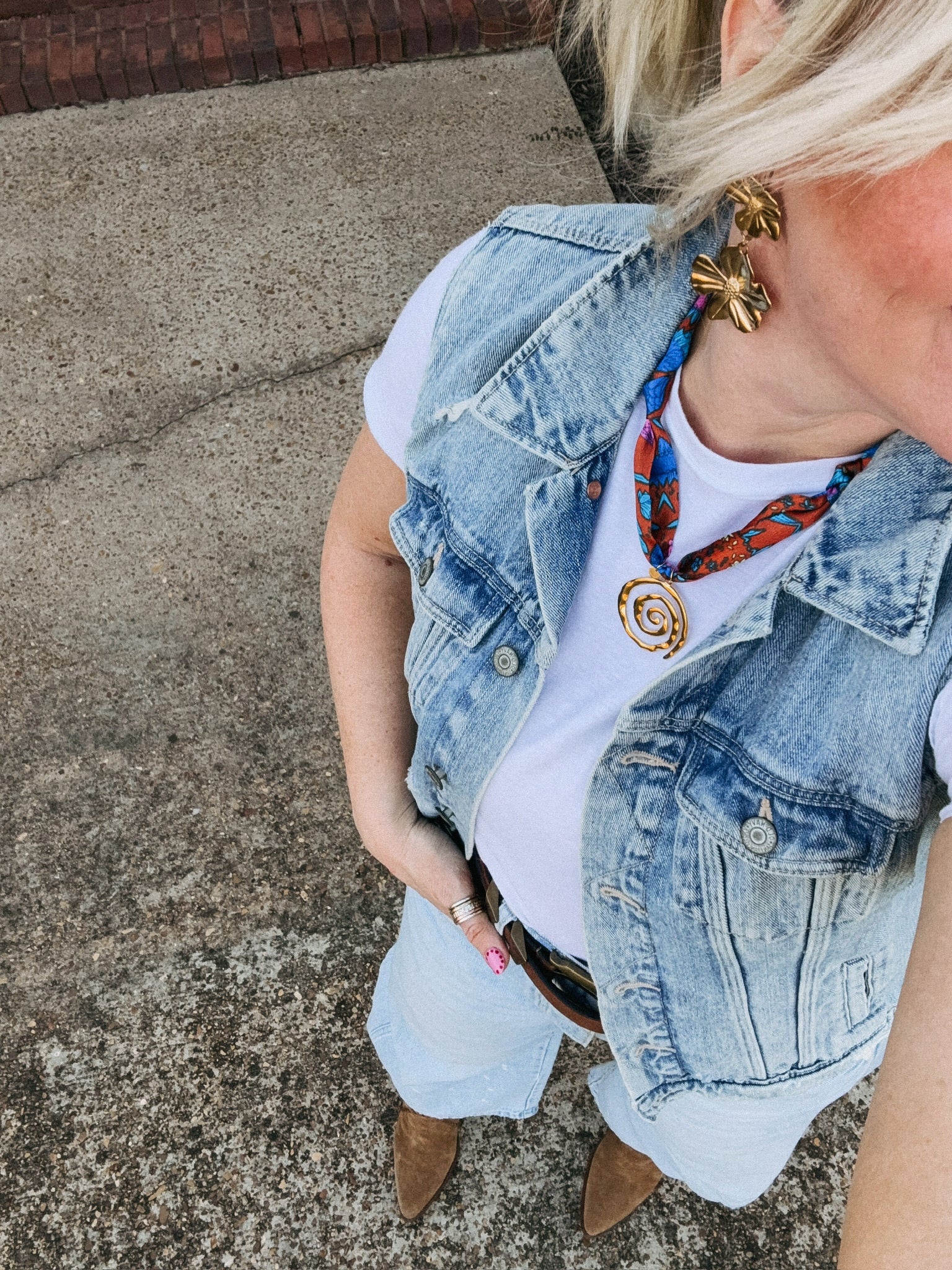 Callie Charm Scarf Necklace