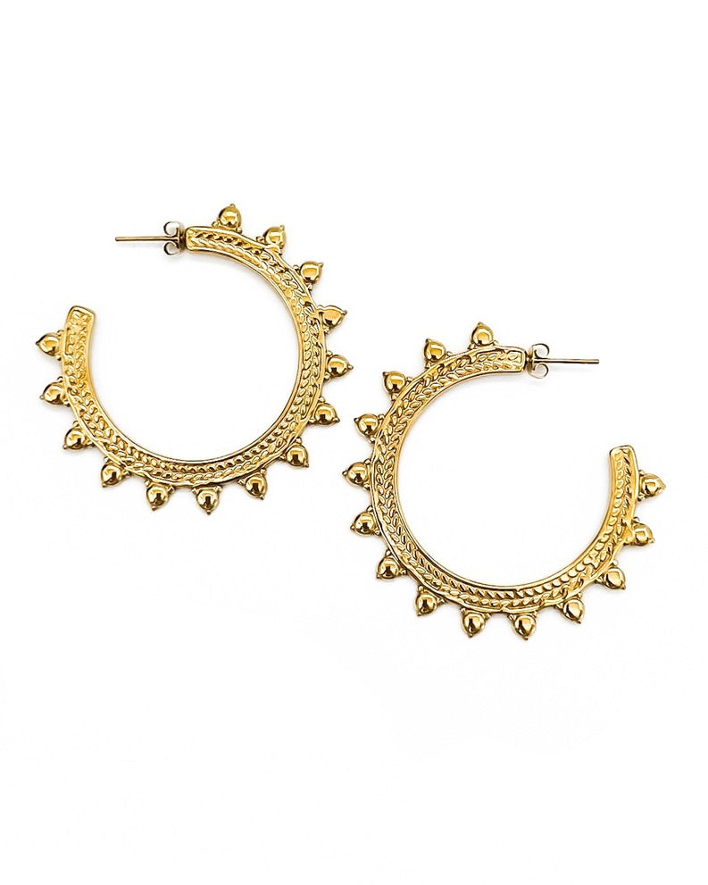 Elaine Gold Hoop Earrings