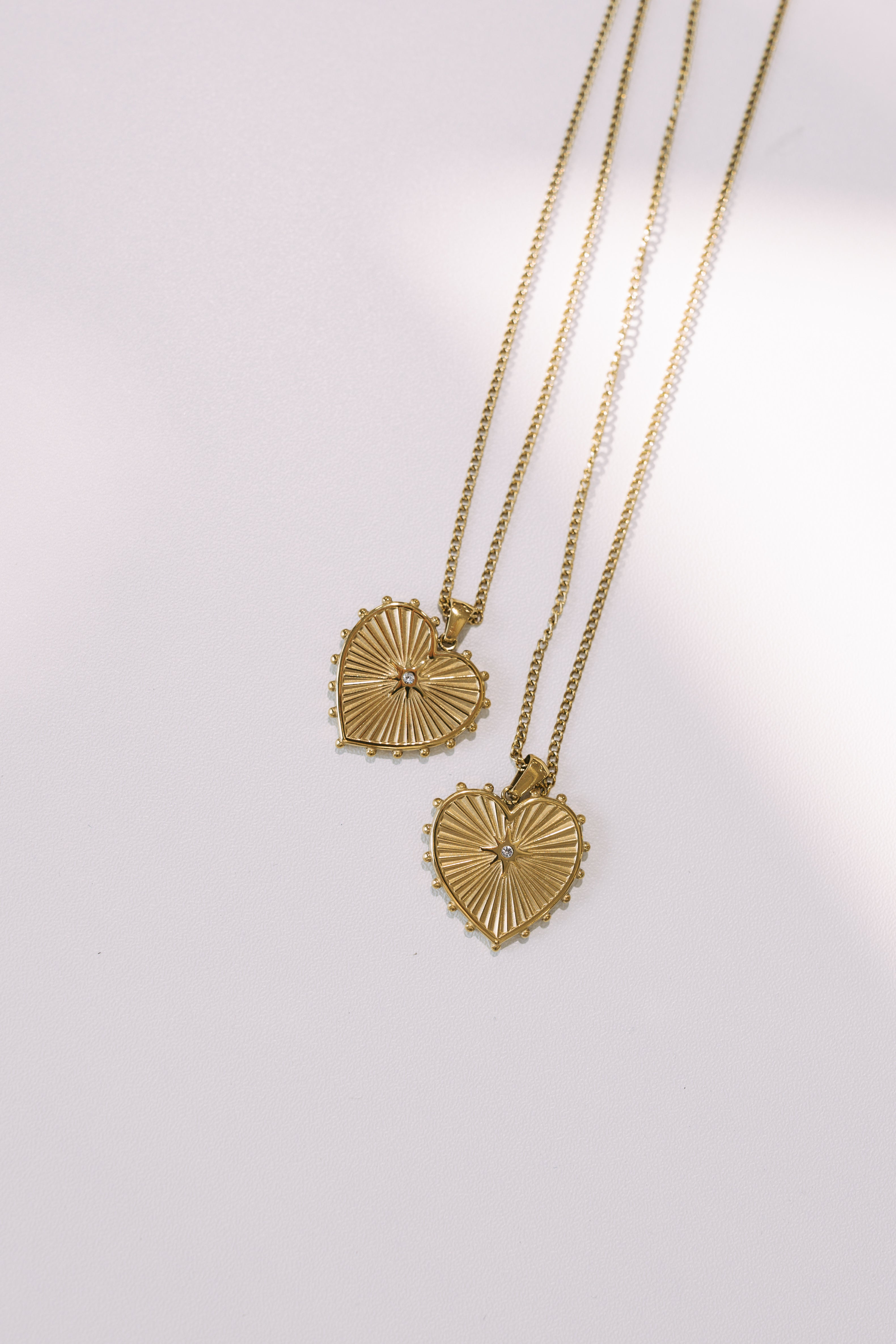 Paisley Diamond Sunburst Heart Necklace