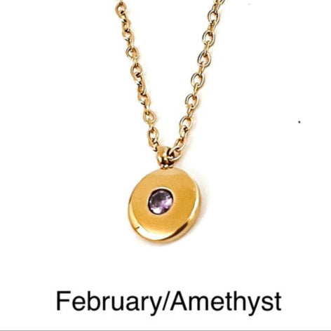 Birthstone Necklace || Choose Month