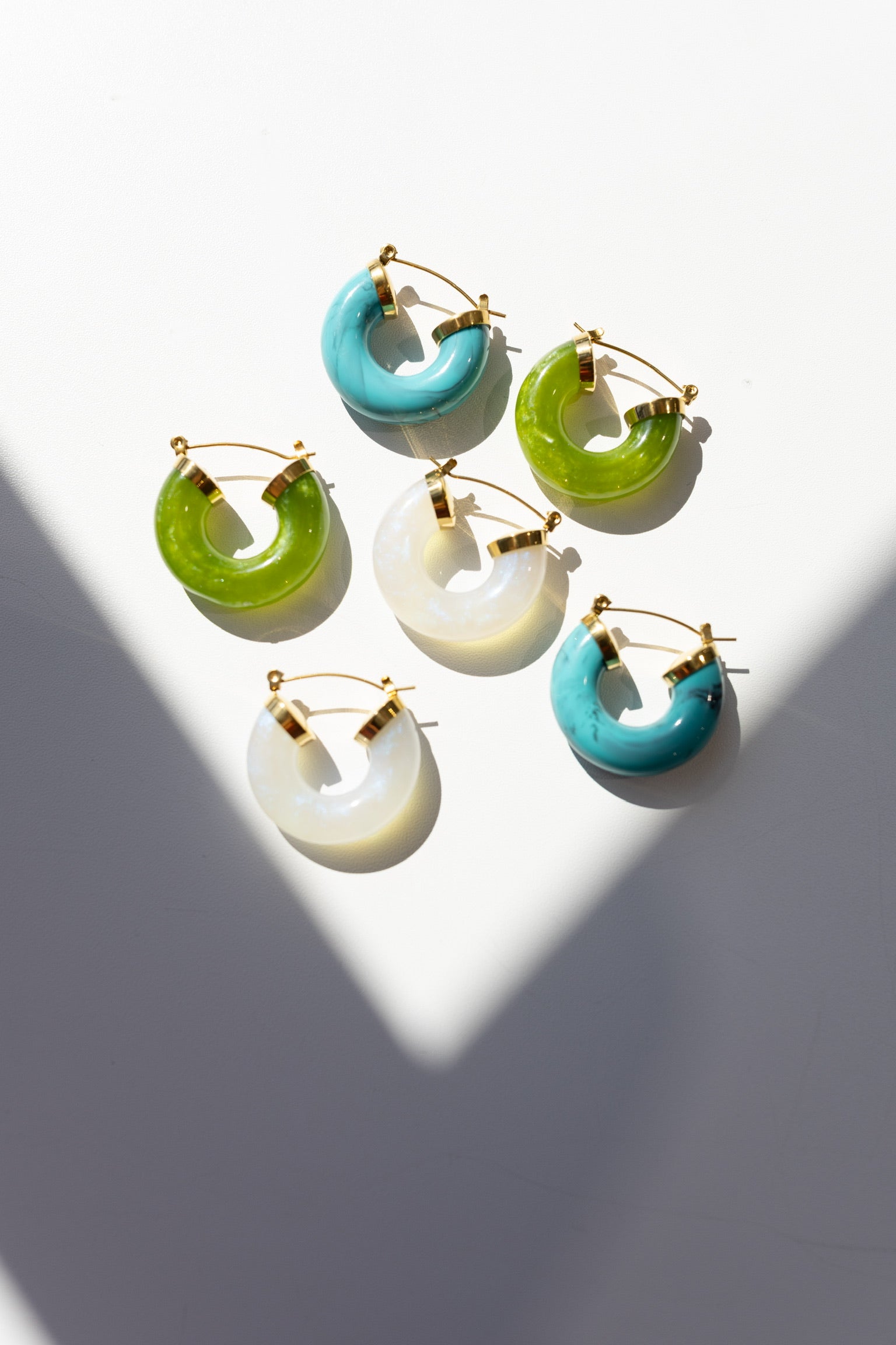 Ellbelle Chunky Acrylic Earring Hoops || Choose Color