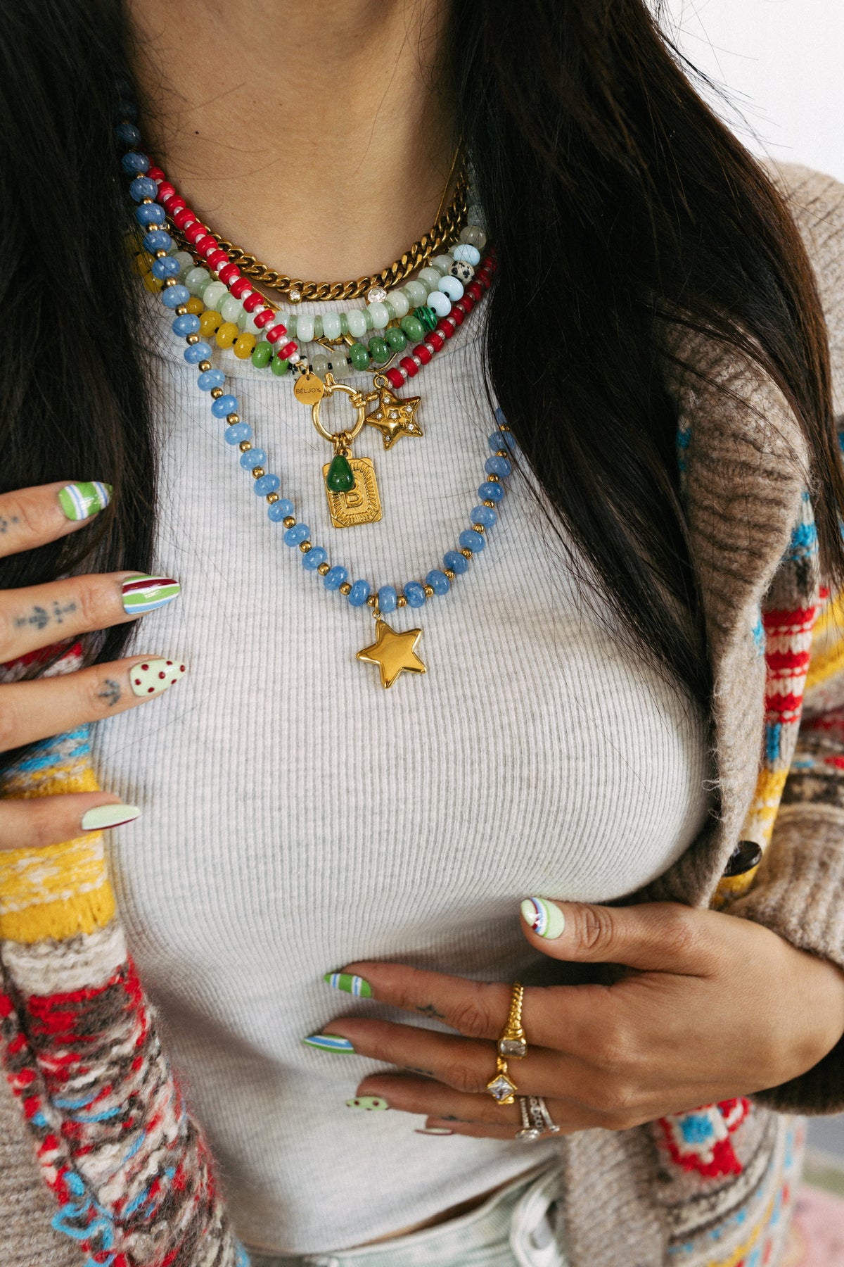 Funfetti Beaded Necklace - Speckled