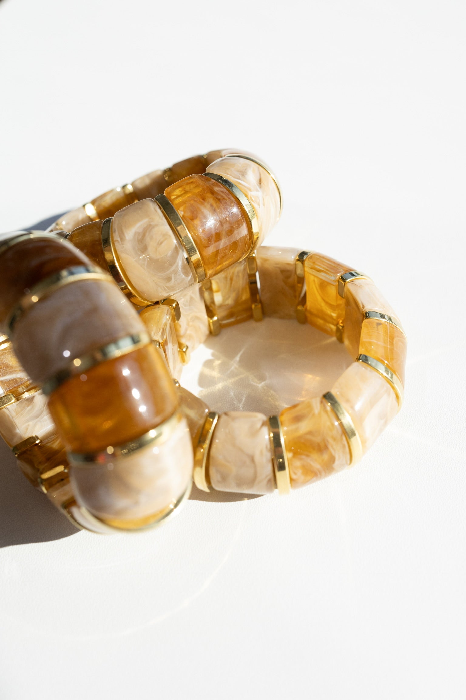 Bibi Stretch Bracelet - Light Brown