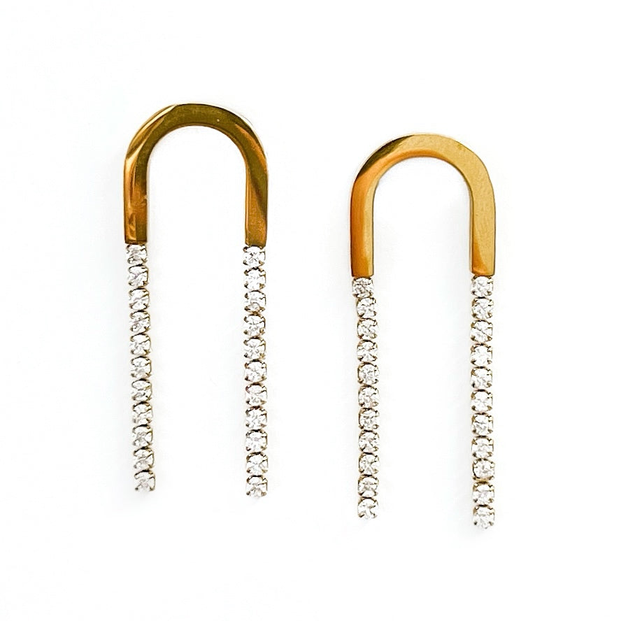 Edel Crystal Chain Drop Earrings