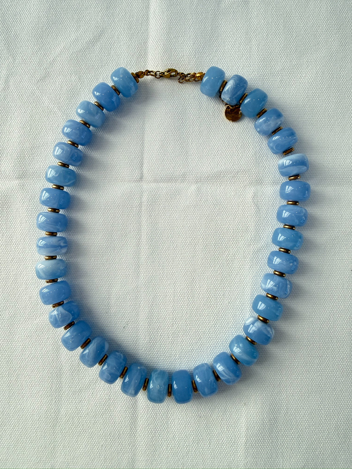 Crush Beaded Necklace - Light Blue