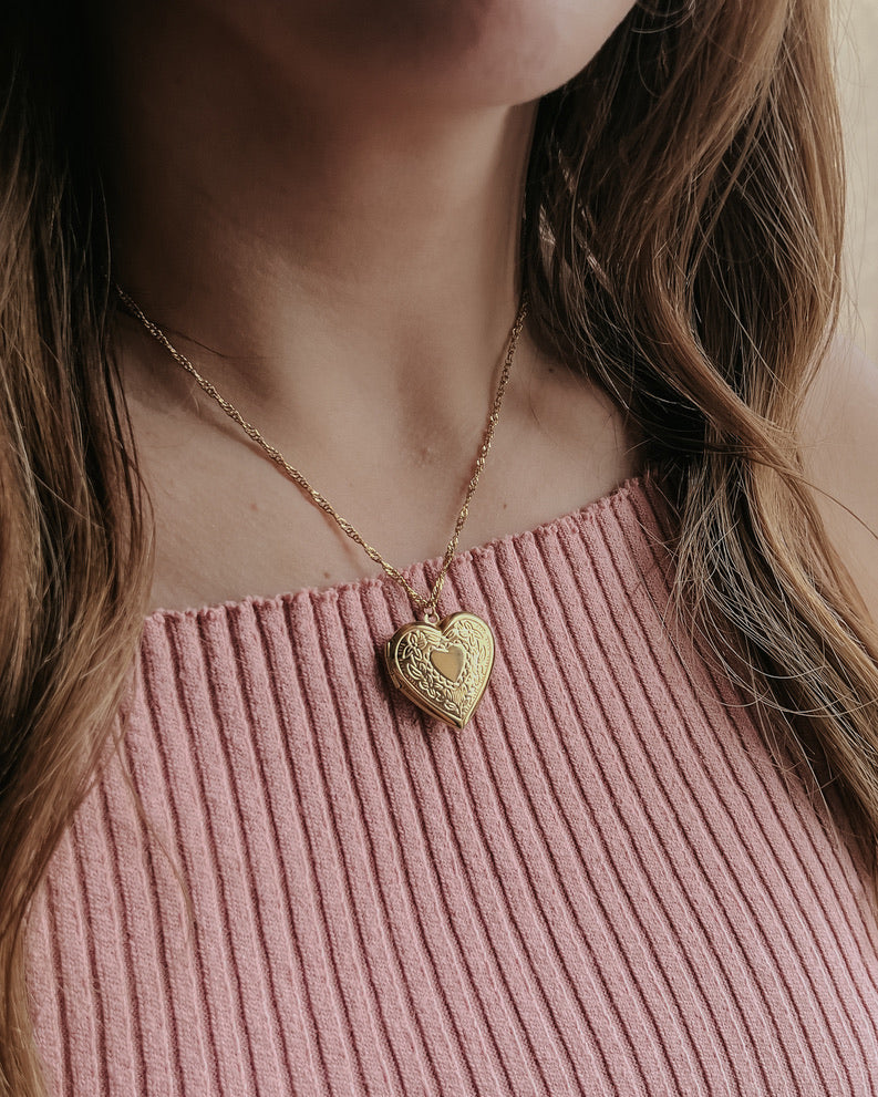 Thelma Heart Locket Necklace || Choose Style