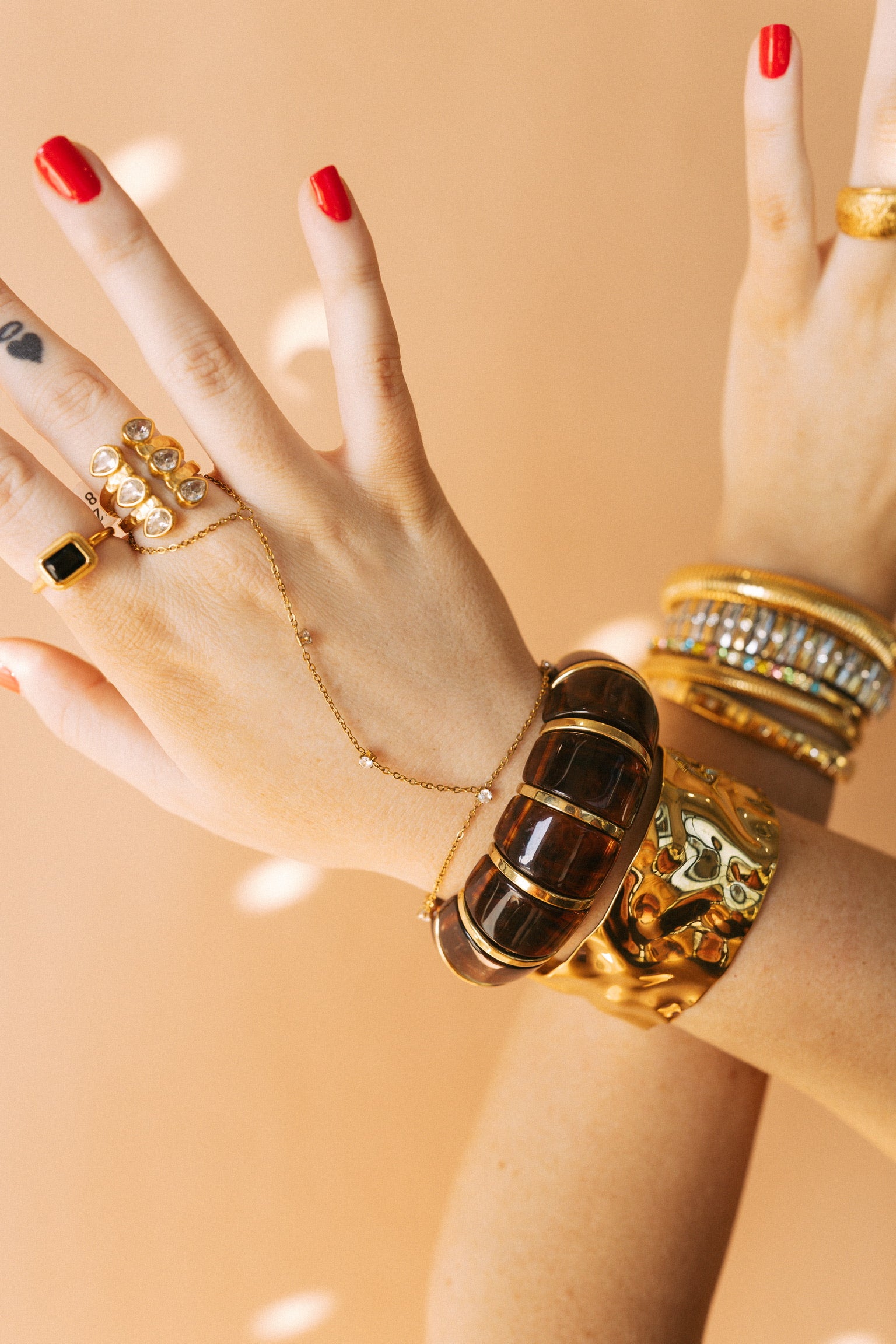 Billie Wave Gold Silver Cuff Bracelet || Choose Color