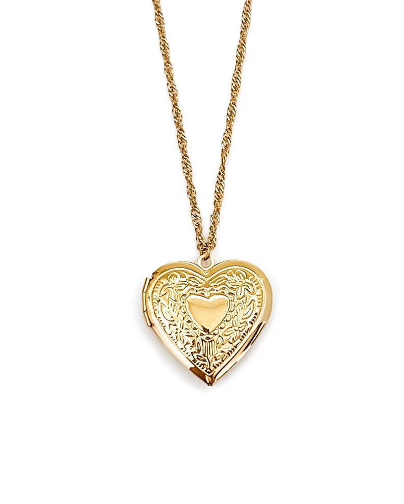 Thelma Heart Locket Necklace || Choose Style