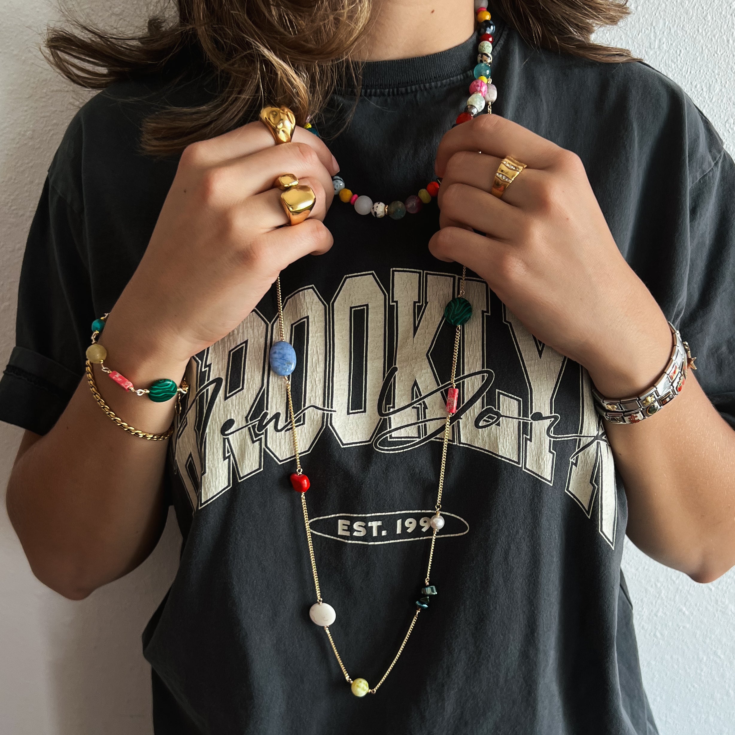 Brinna Beaded Chain Bracelet