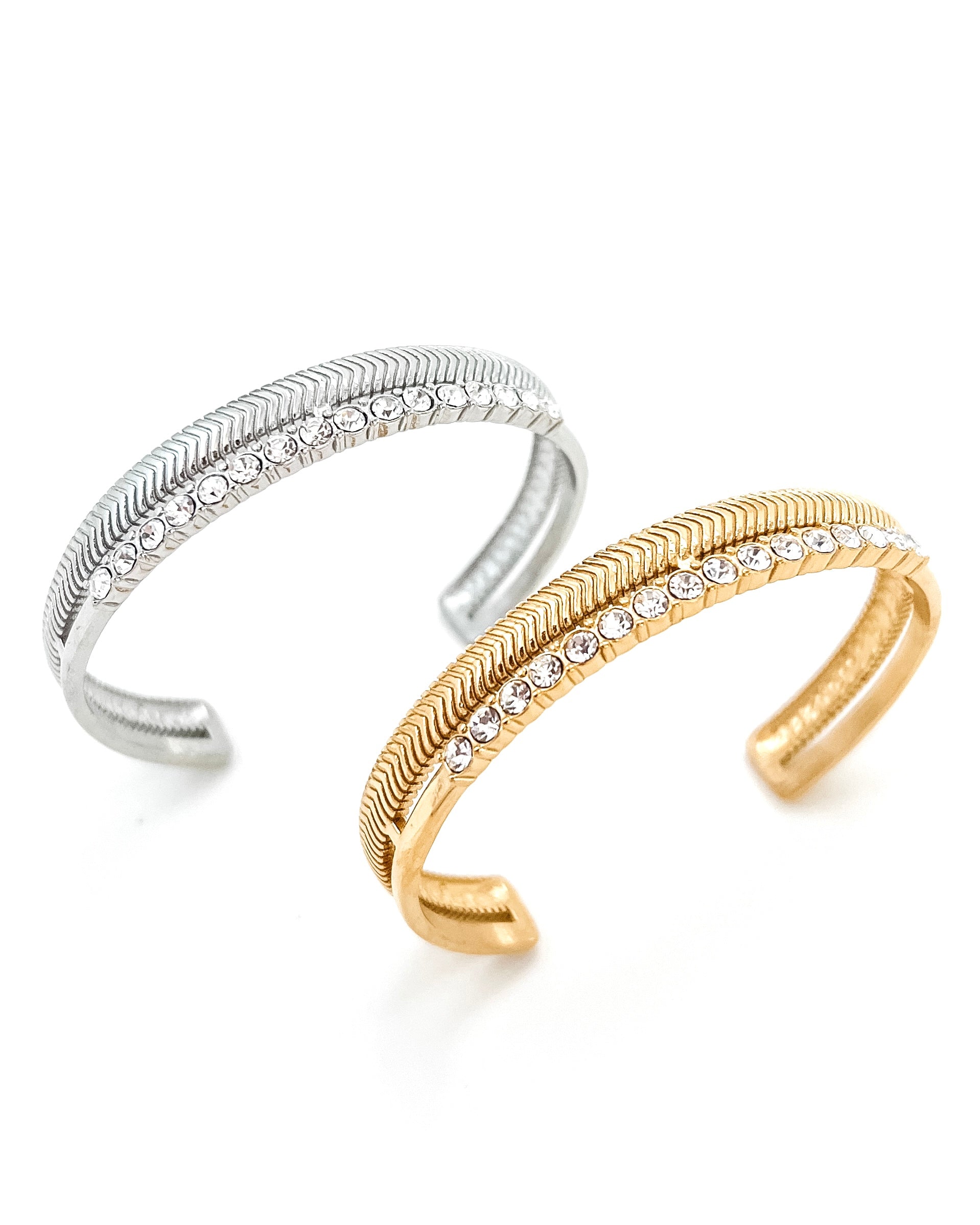 Brewer Crystal Cuff Bracelet || Choose Color