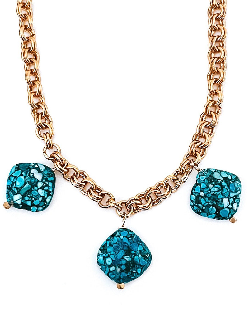 Tina Turquoise Chain Necklace