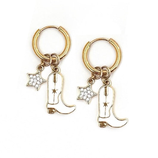 Elvine Western Charm Hoop Earrings || Choose Color