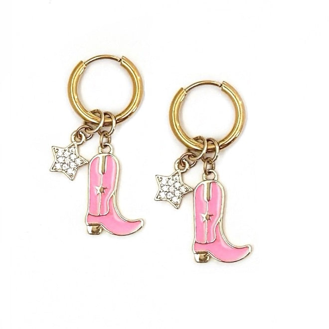 Elvine Western Charm Hoop Earrings || Choose Color