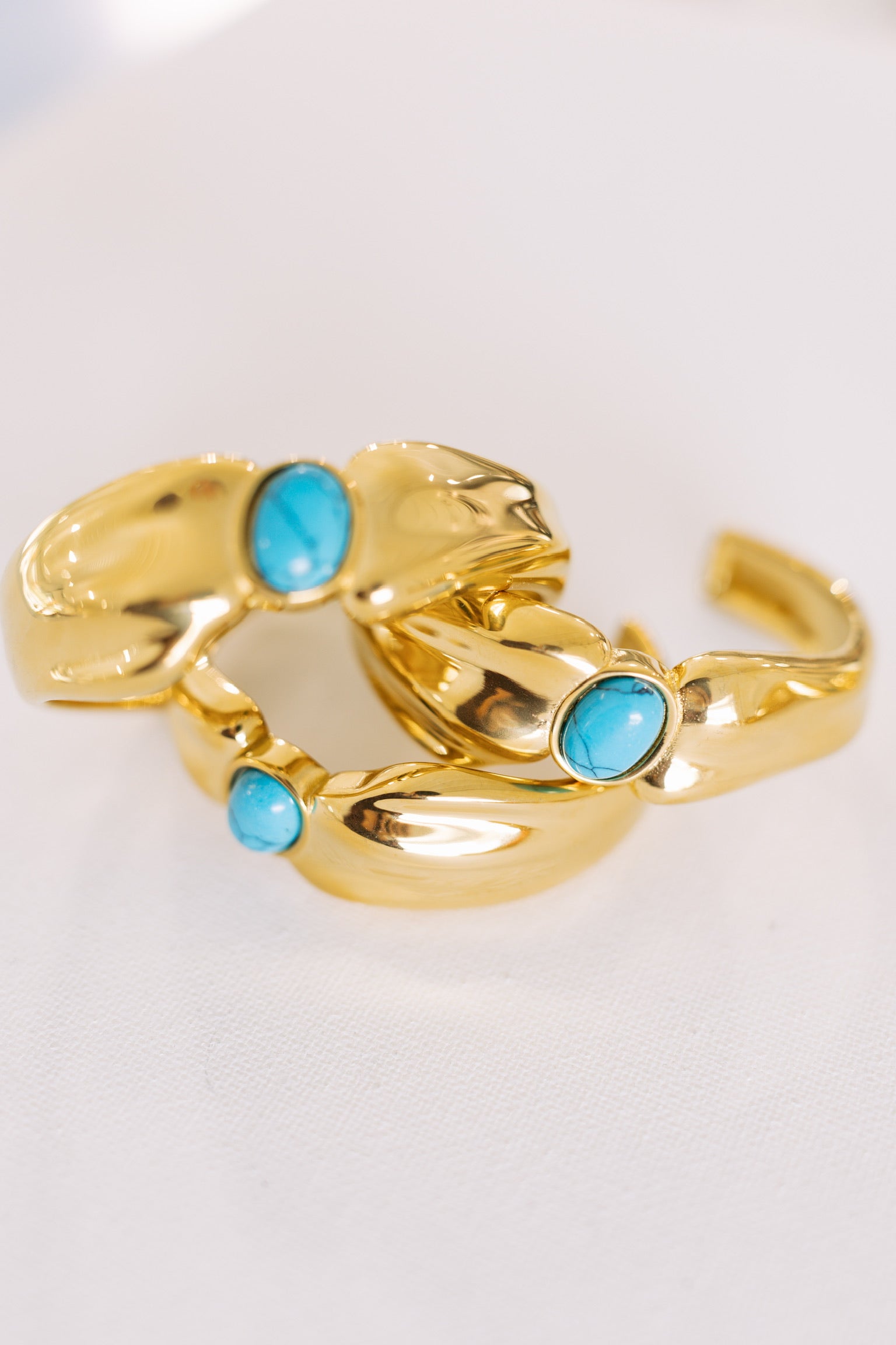 Beverly Gold Stone Cuff Bracelet || Choose Color
