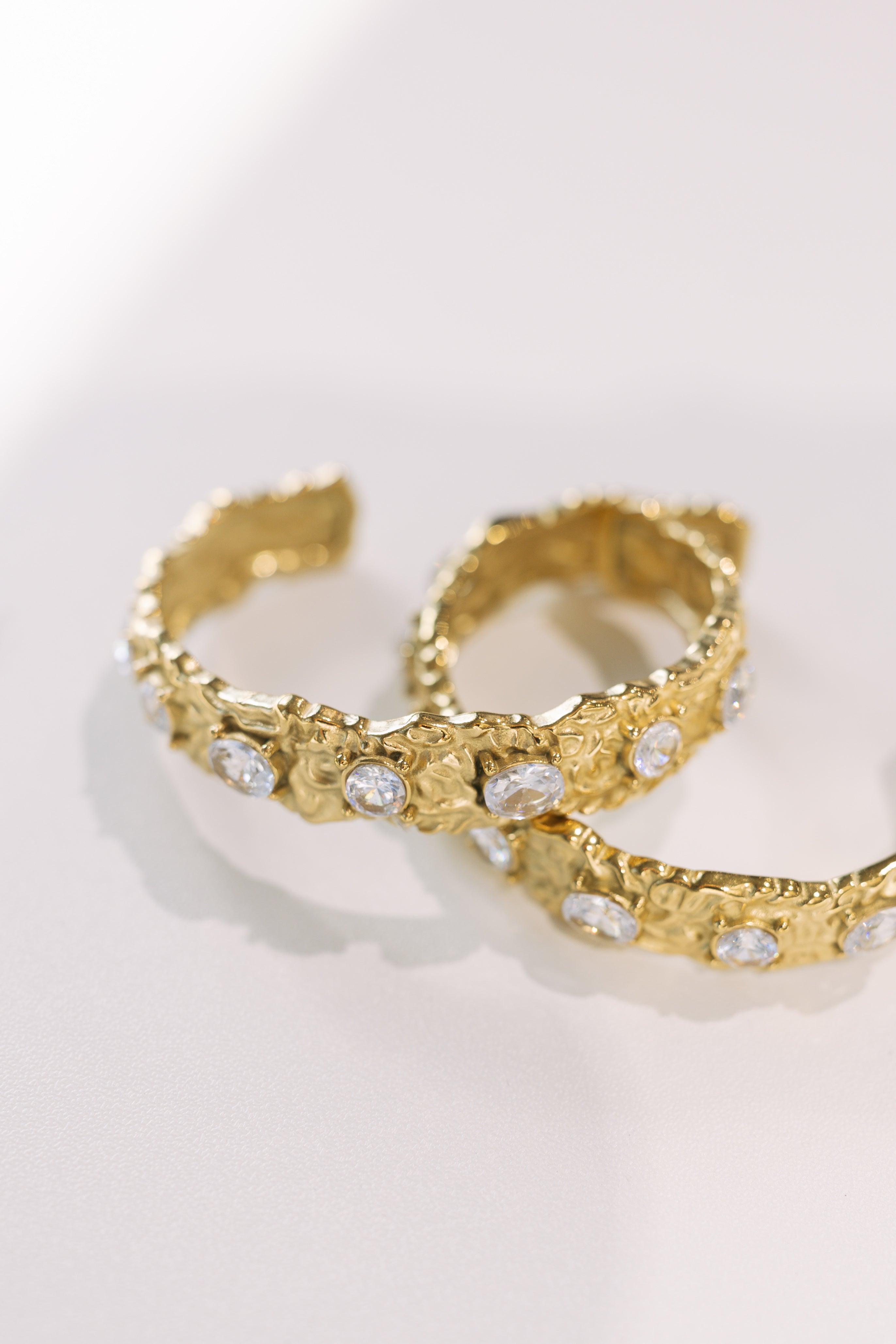 Icon Hammered Bracelet Cuff - Gold