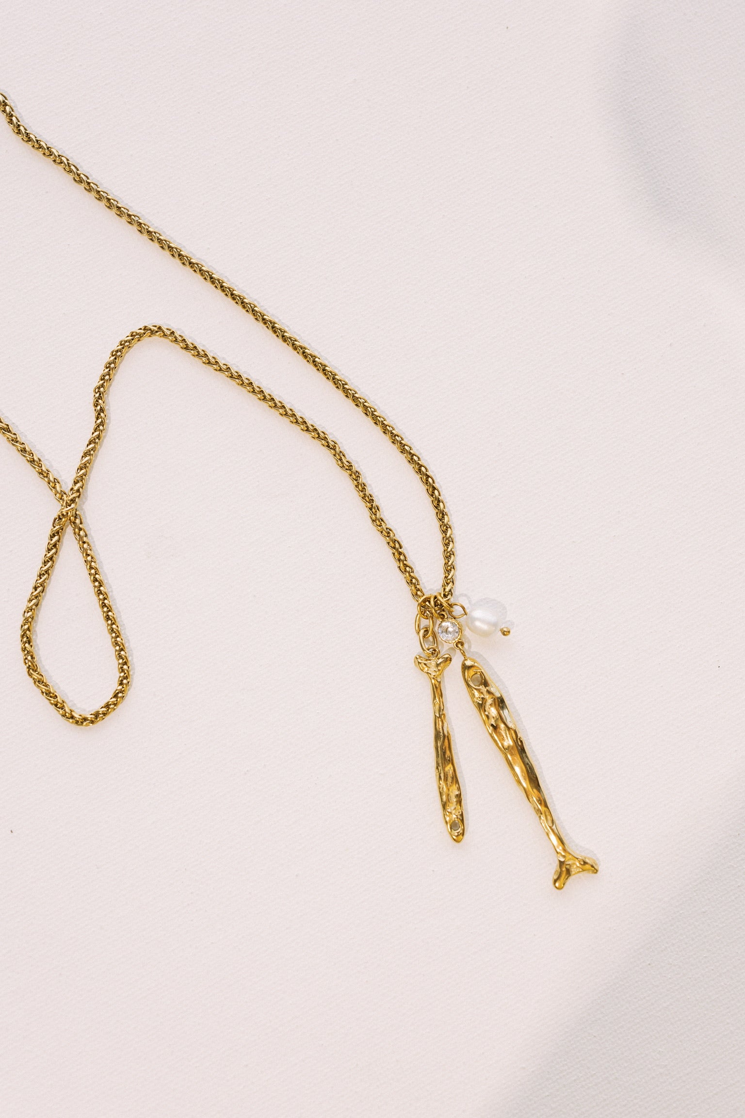 Sardine Duo Charm Necklace