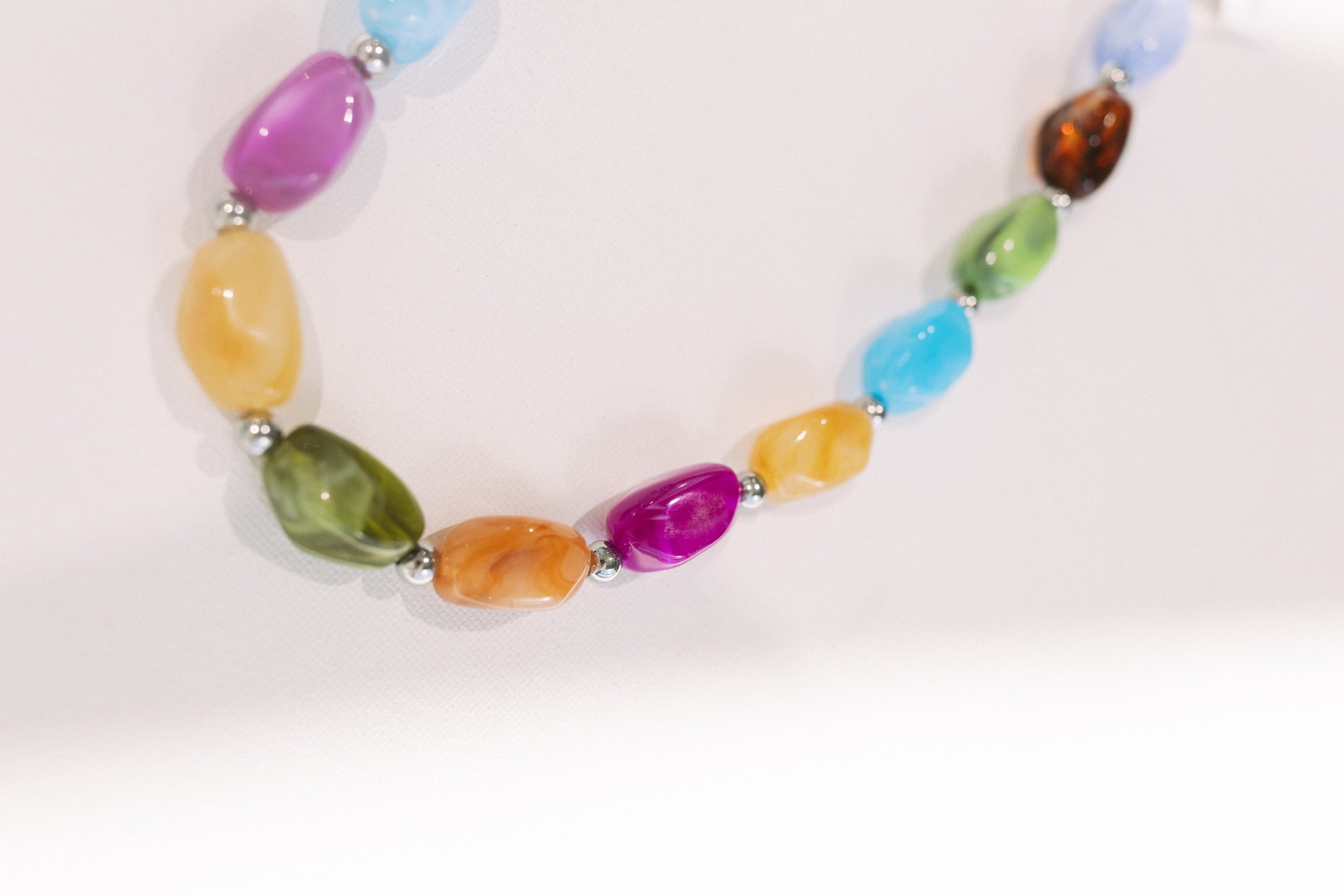 Color Lover Stone Necklace || Choose Color