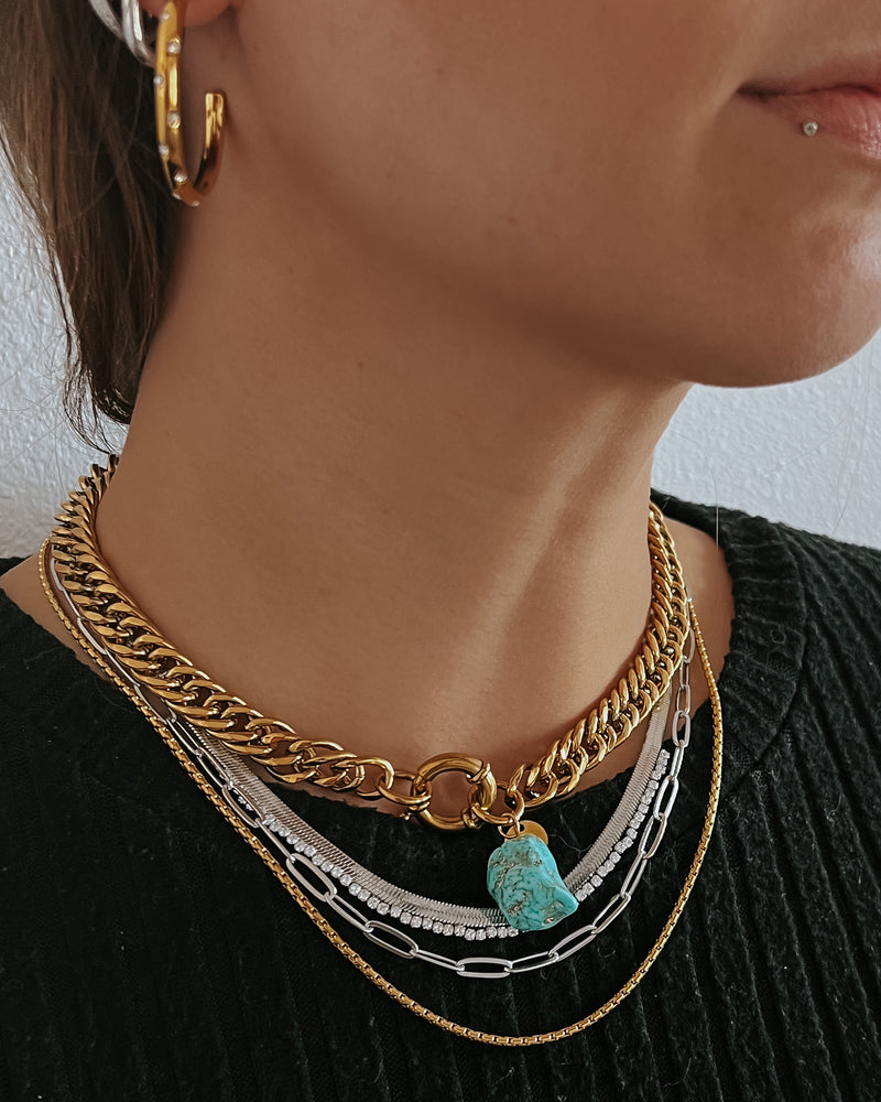 Mandy Cuban Chain Necklace
