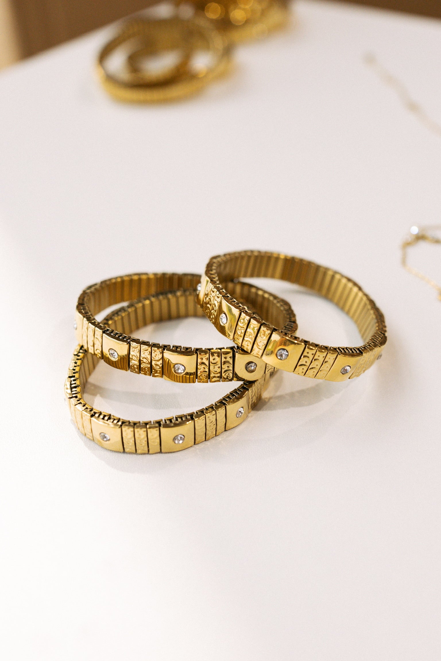 The Luxe Link Bracelet - Dainty Crystals