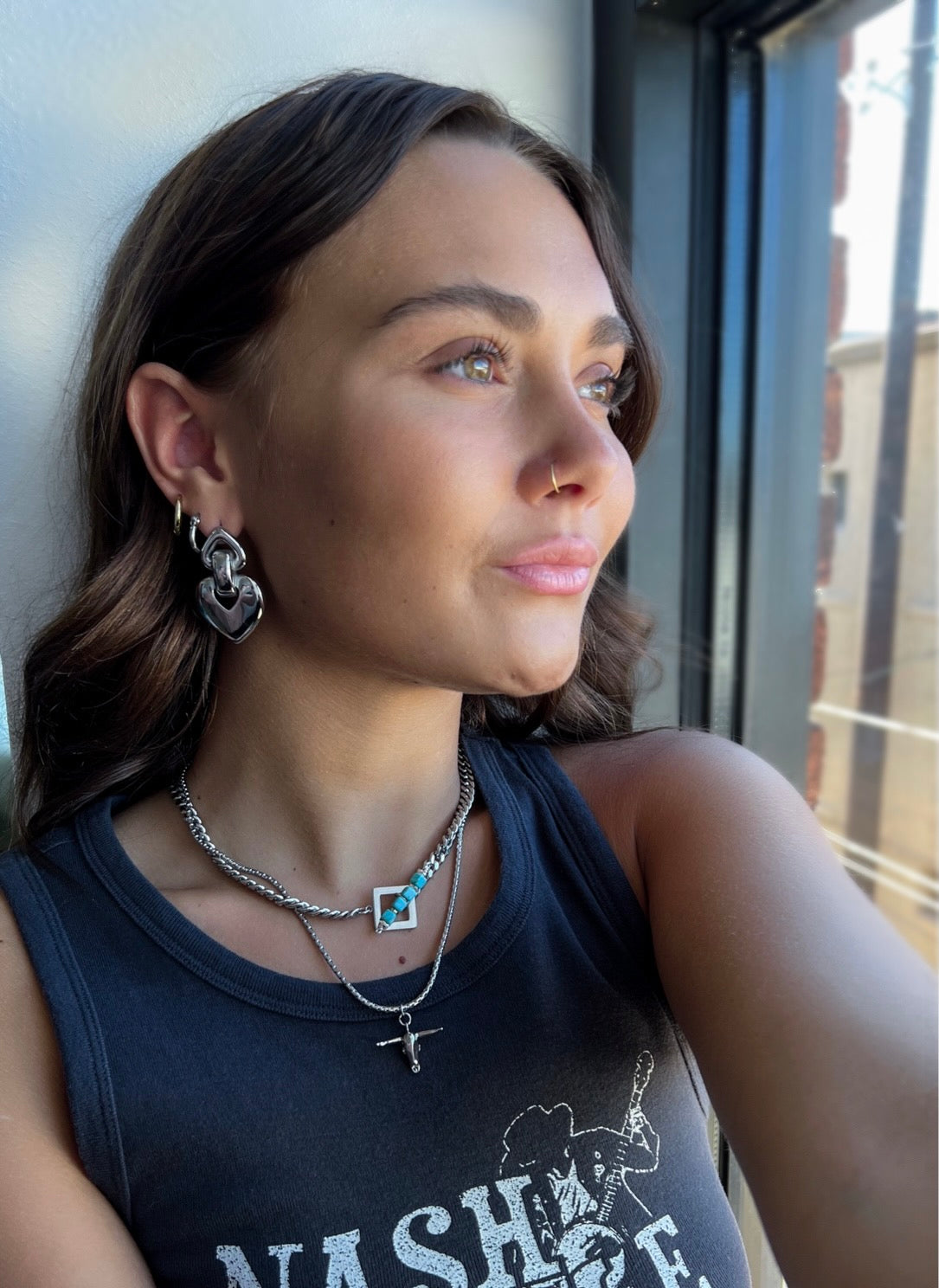 Emely Heart Drop Earrings