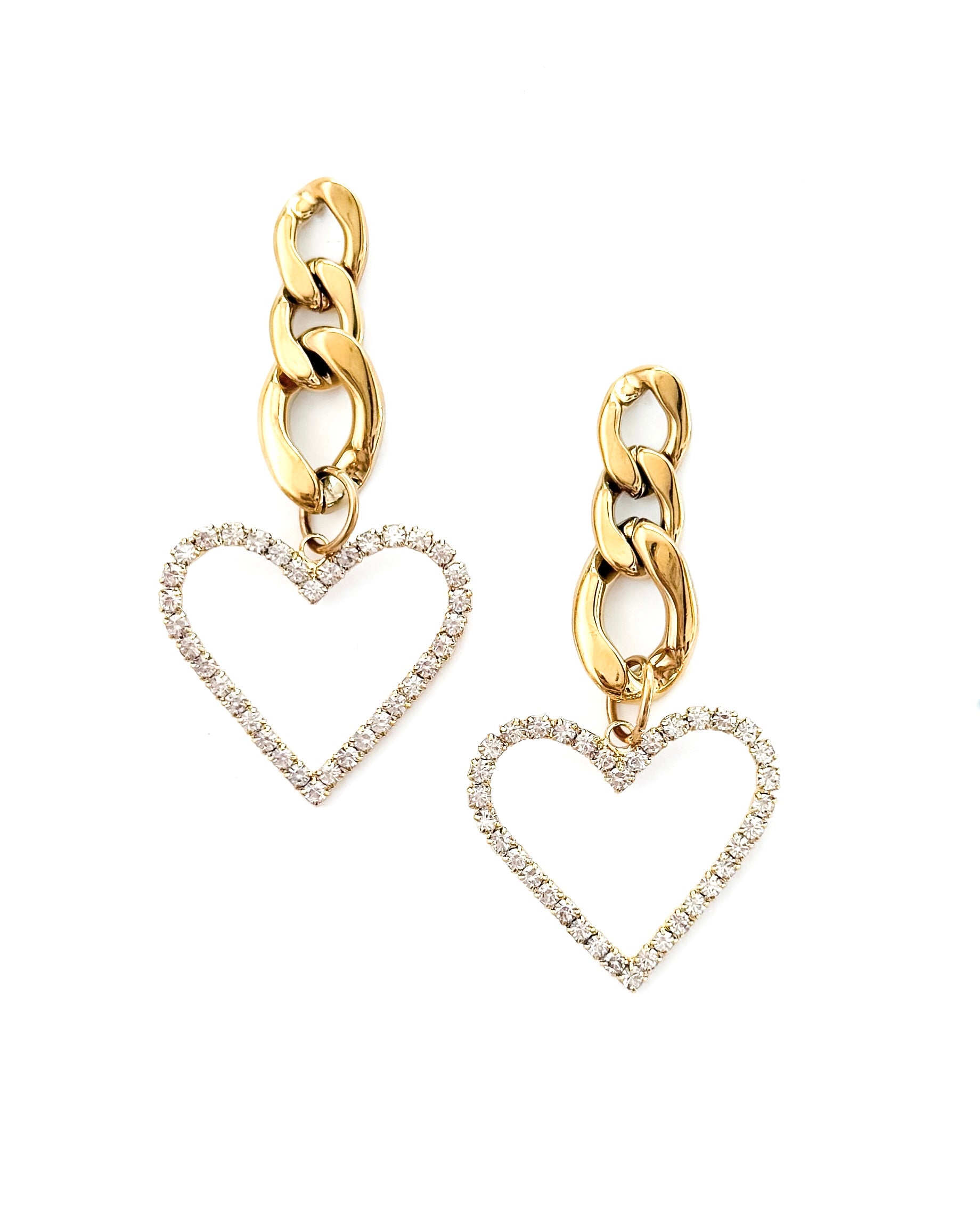 Elwood Crystal Heart Earrings