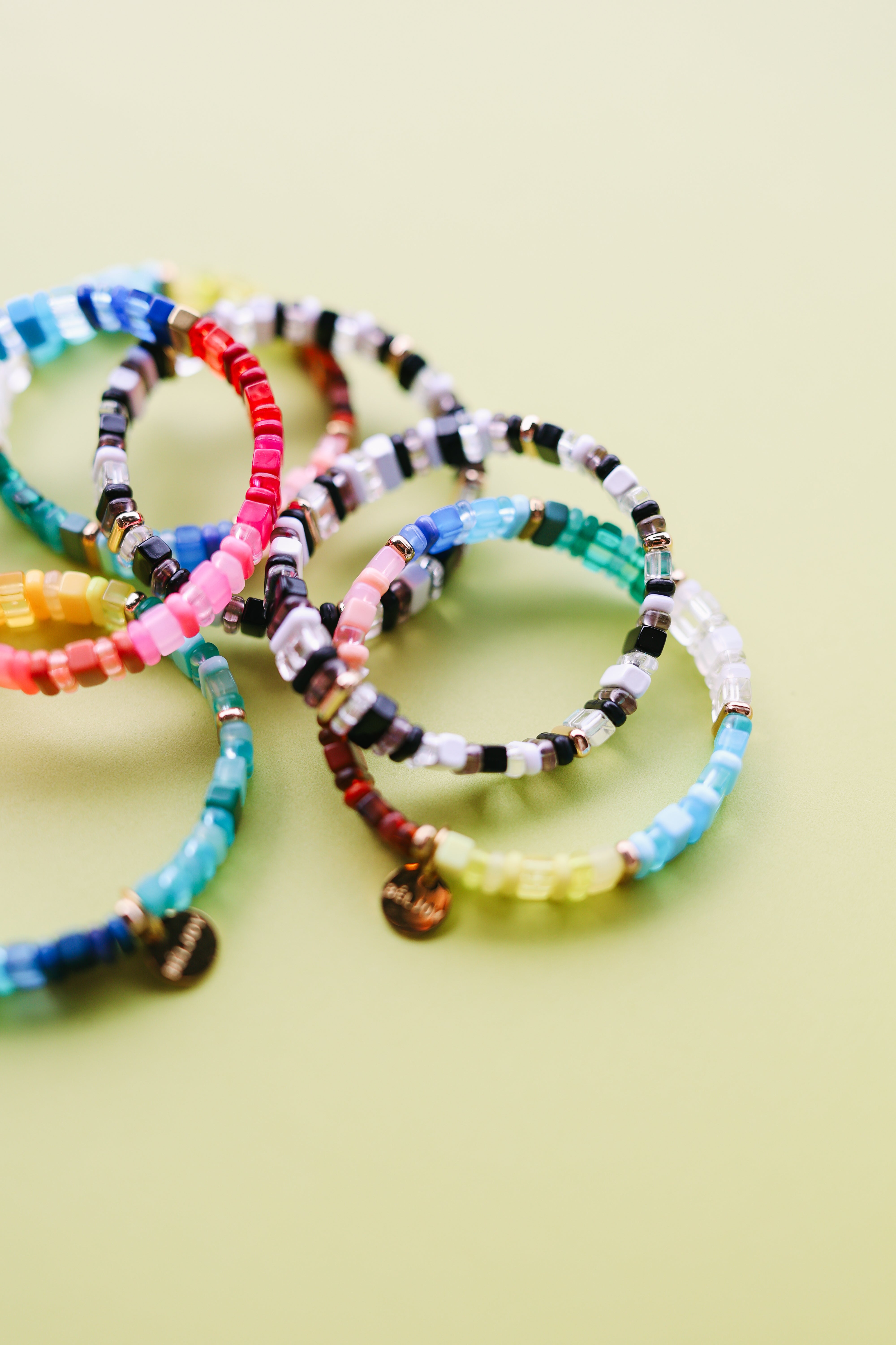 Belly Tile Beaded Bracelet || Choose Color