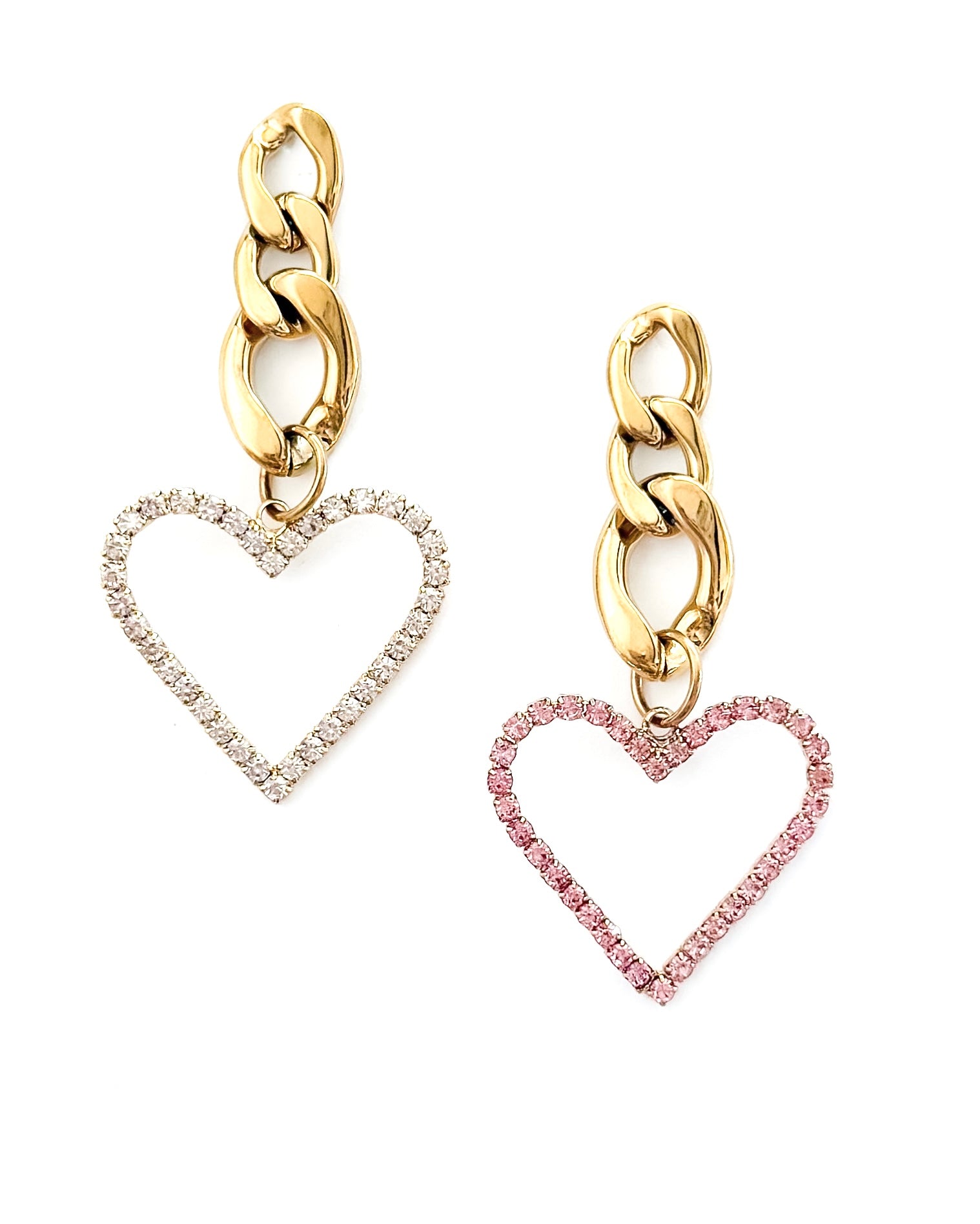 Elwood Crystal Heart Earrings