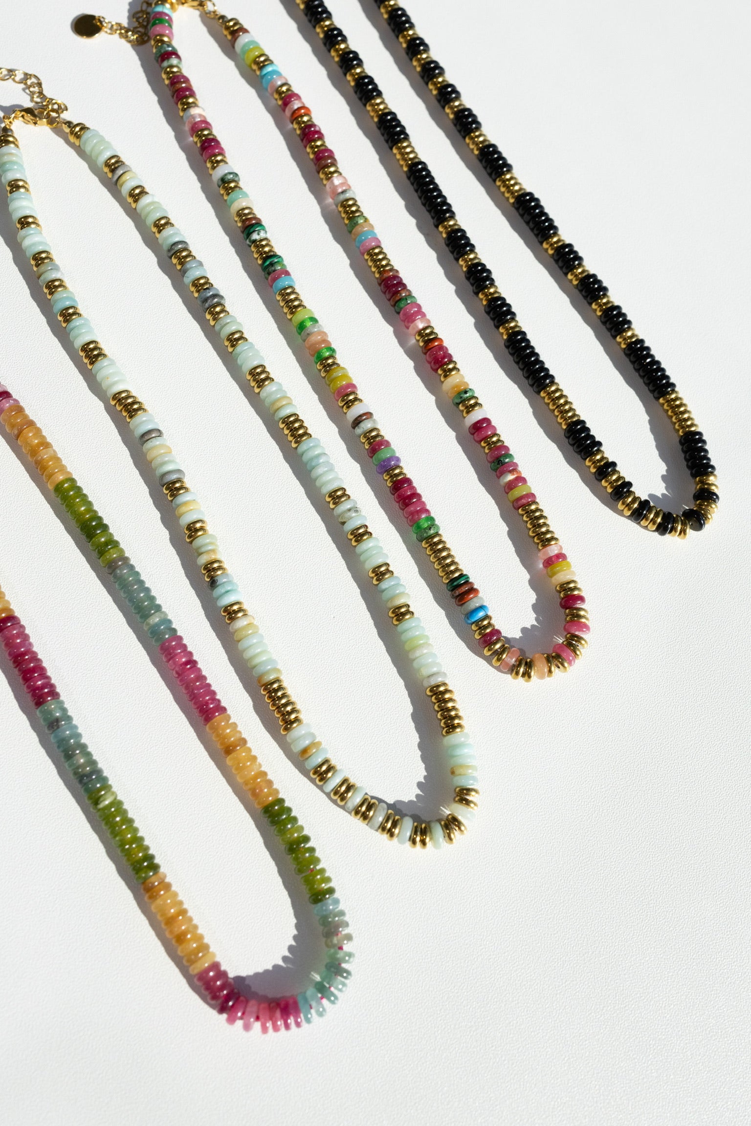 Joan Multi Color Beaded Stone Necklace || Choose Color