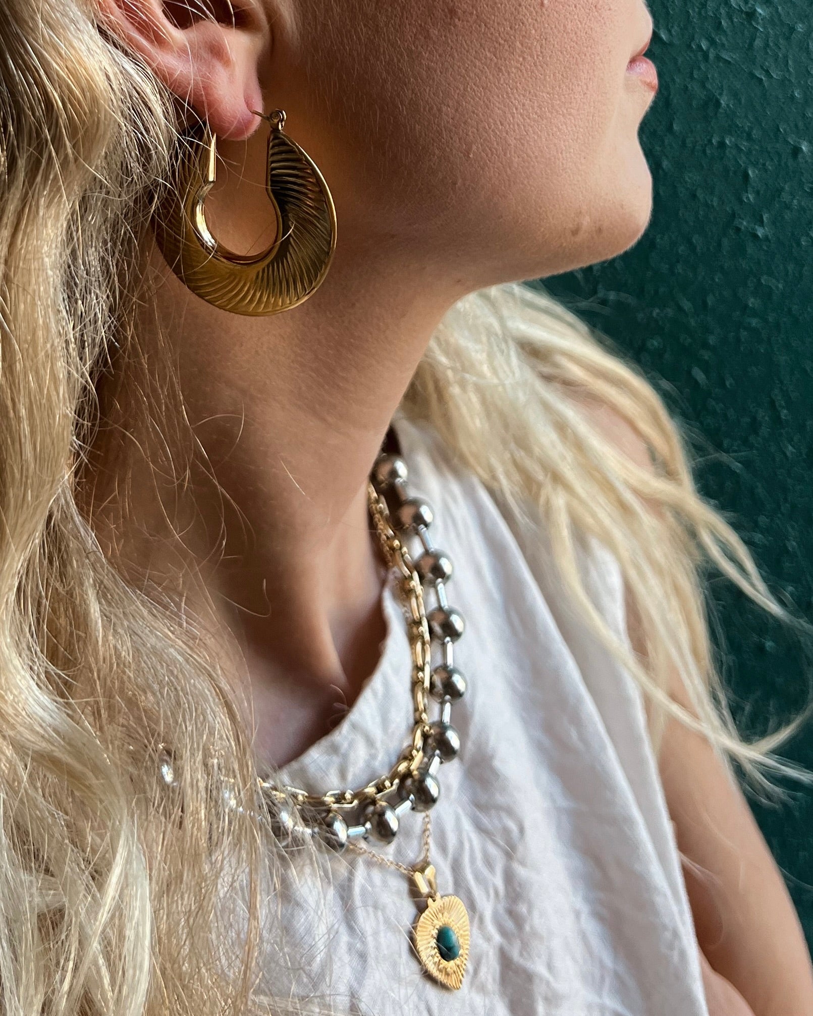 Essie Textured Hoop Earrings